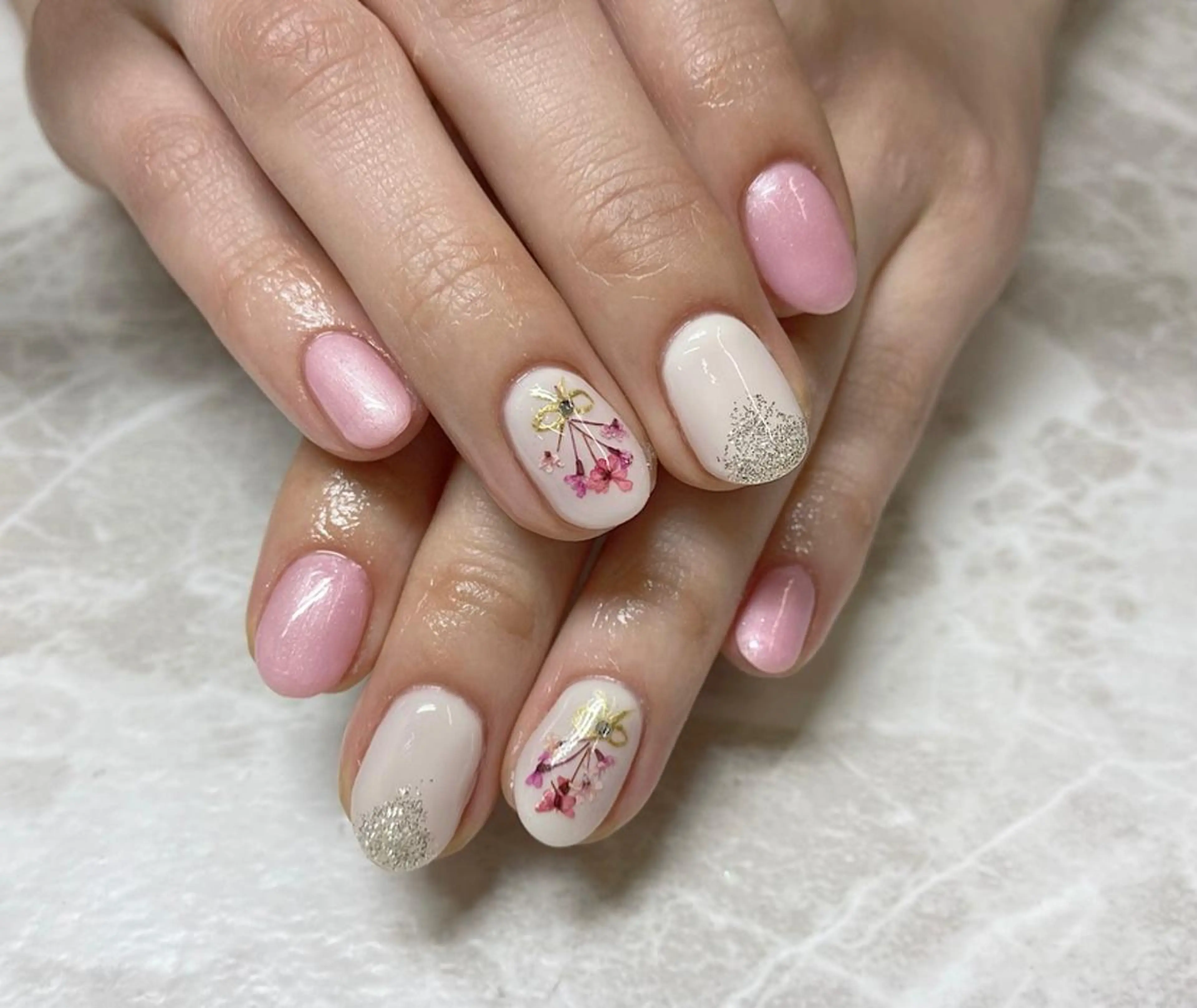 ネイル 春ネイル 🧸熊谷 かほ🧸のネイルデザイン