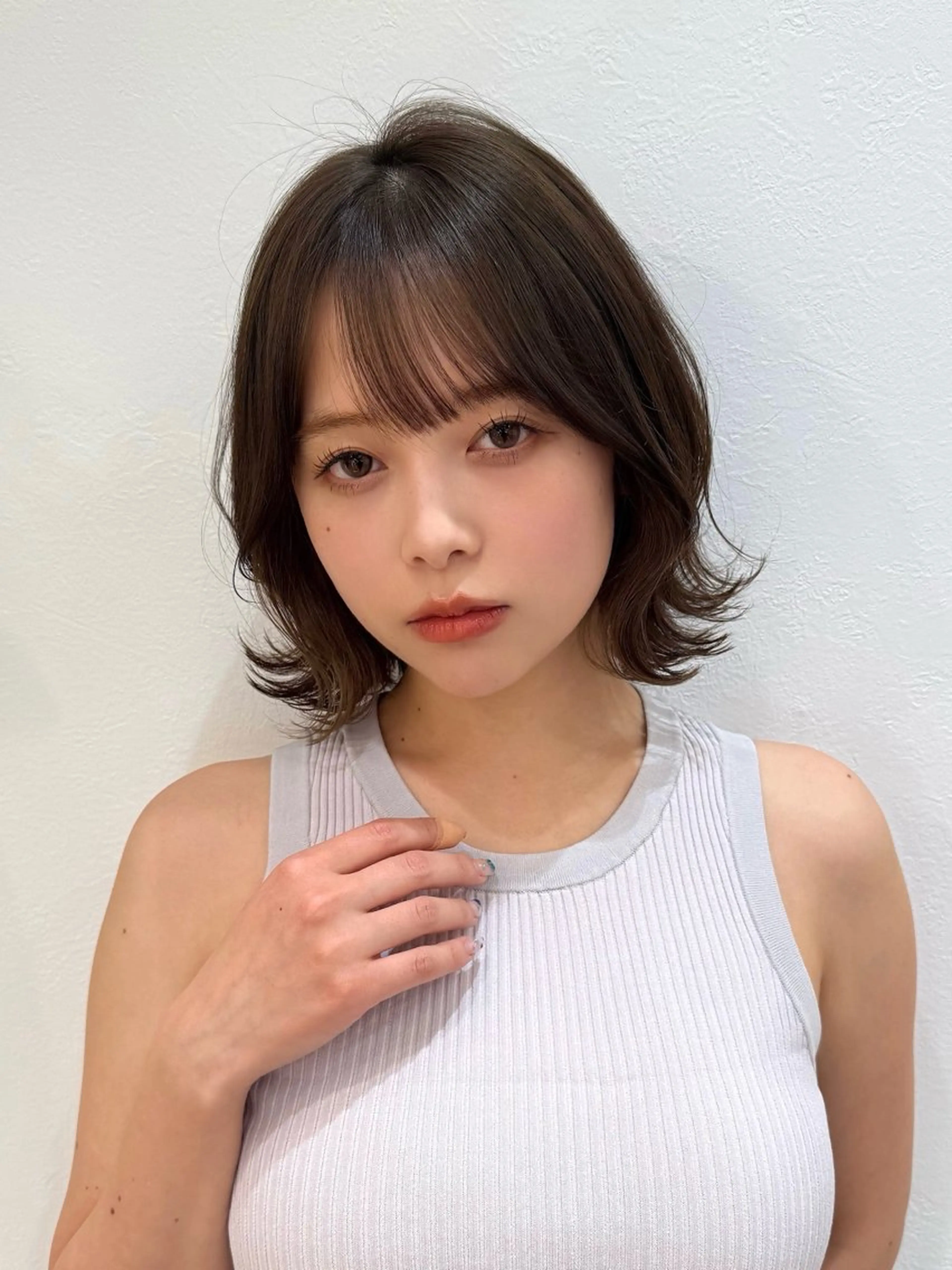 ミディアム カット ヘアカラー トリートメント Sea  by Lond所属・新宿/髪質改善/ボブ 韓国レイヤー大重聖斗のヘアスタイル