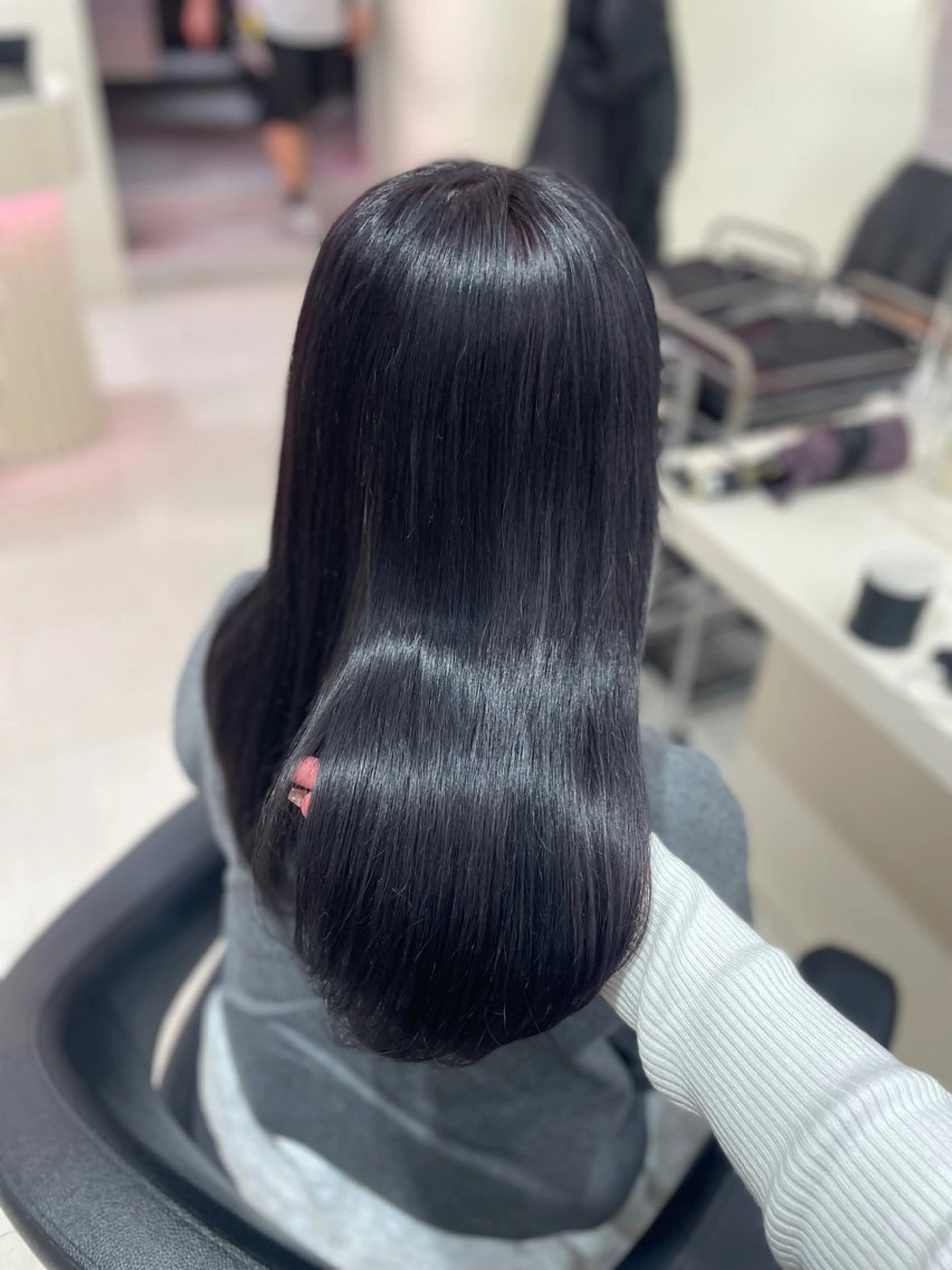 ロング ヘアカラー トリートメント ヘアセット 💗暖色カラー💗 ツヤ髪💗Mayaのヘアスタイル