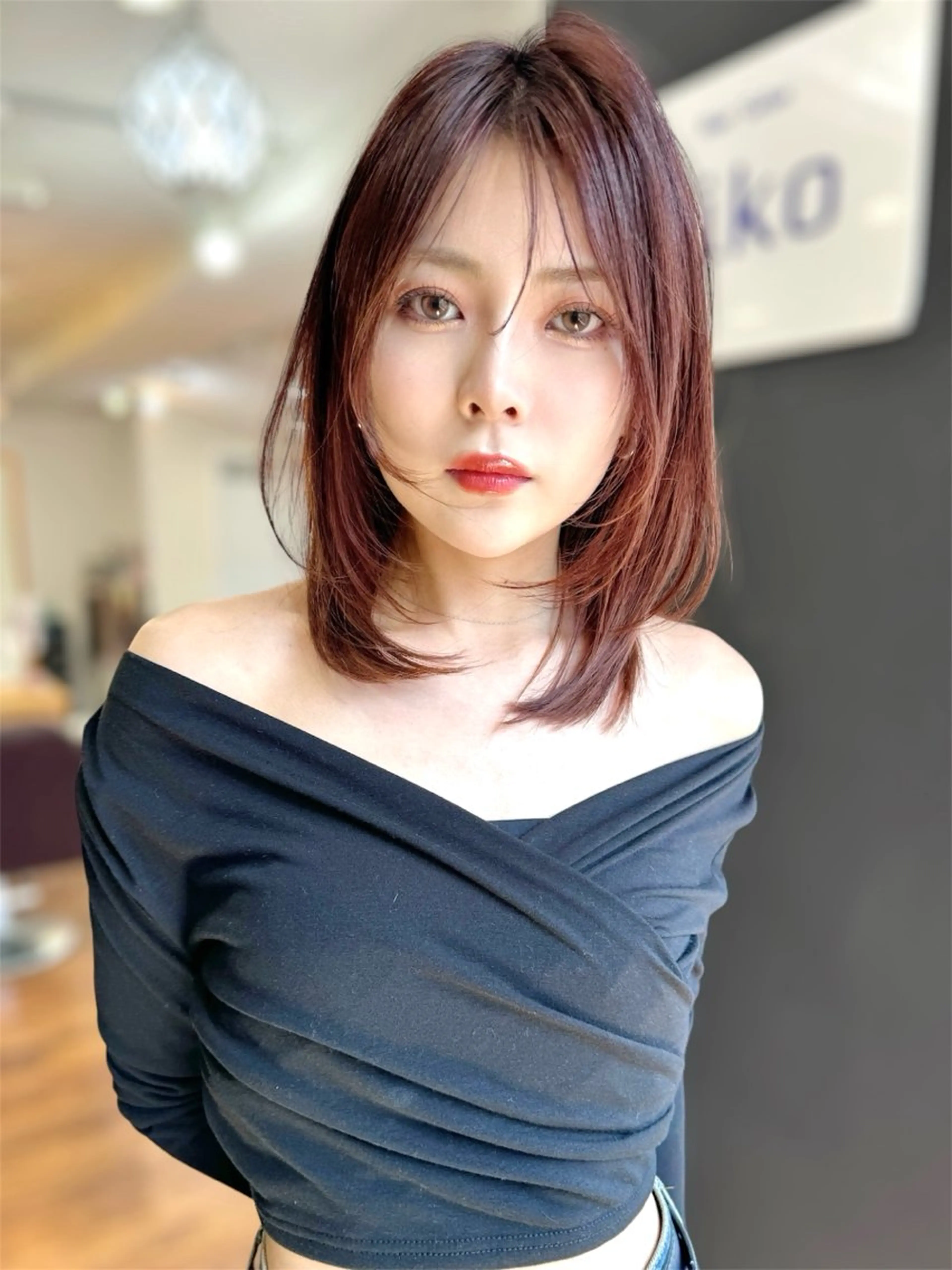 ミディアム カラー 似合わせレイヤー 🇰🇷荒木洋文のヘアスタイル