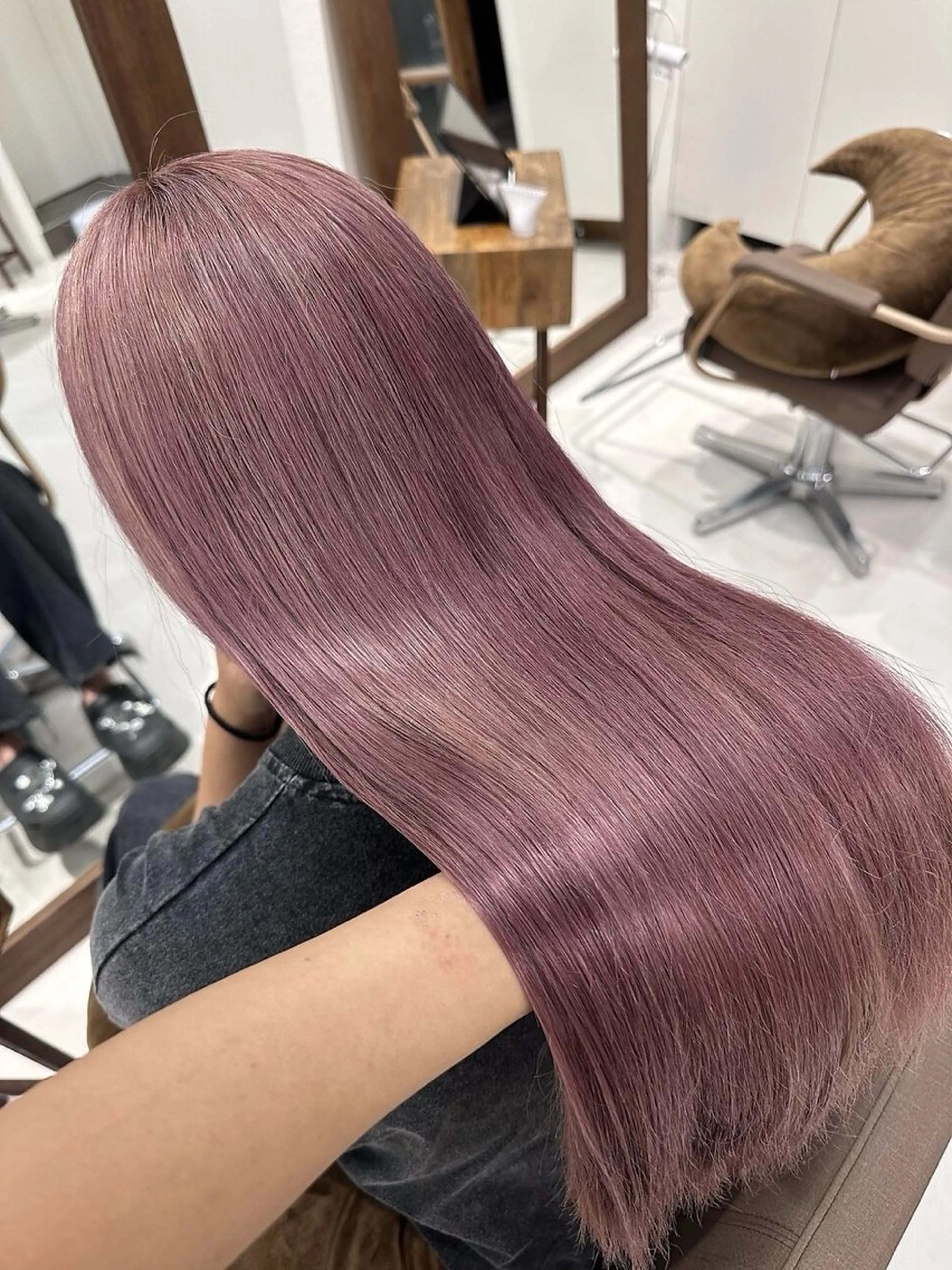 ロング カラー ピンクカラー ヘアカラー トリートメント Liru:smart salon/茅ヶ崎のヘアスタイル