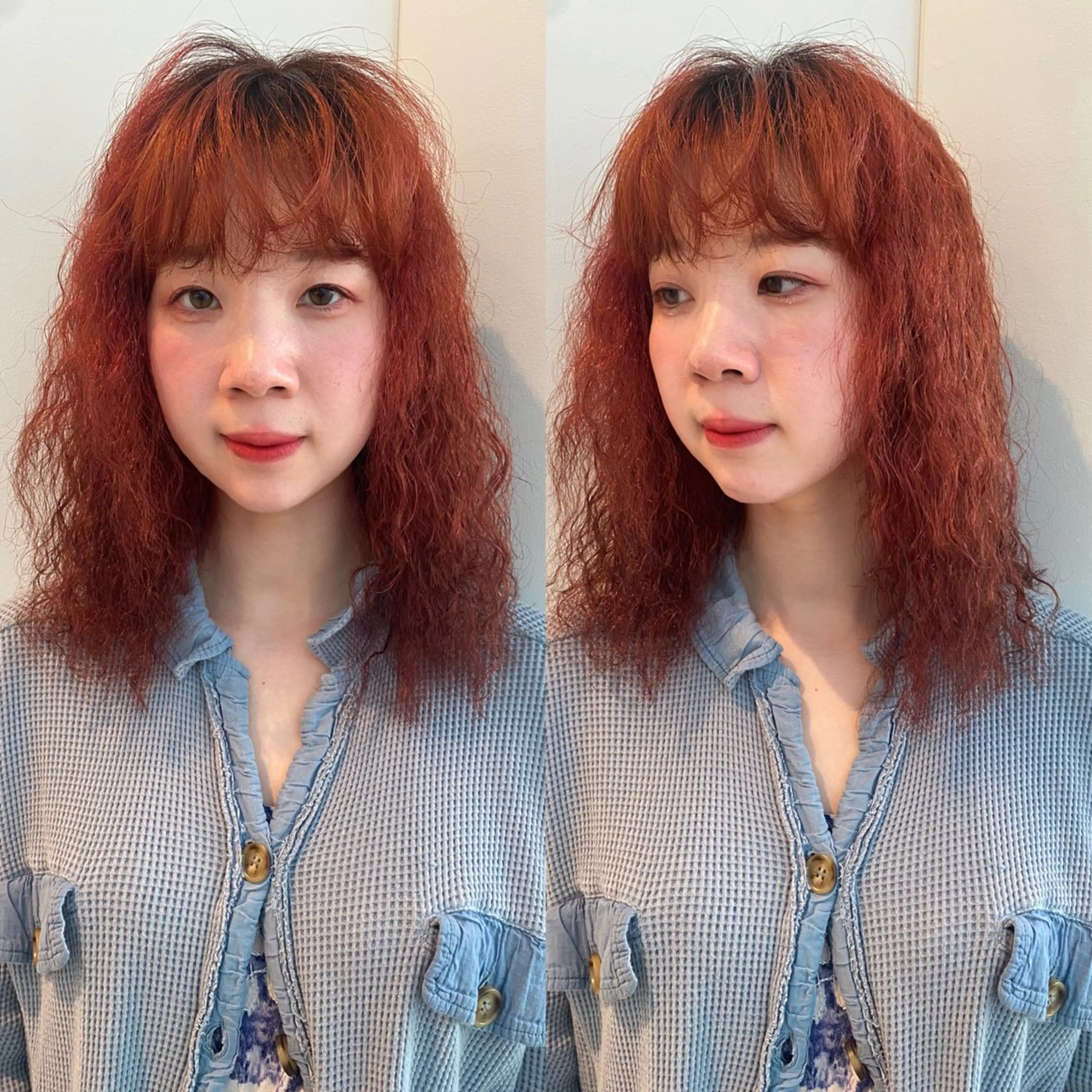 ミディアム カラー パーマ カット パーマ mai / linoah˚✧のヘアスタイル