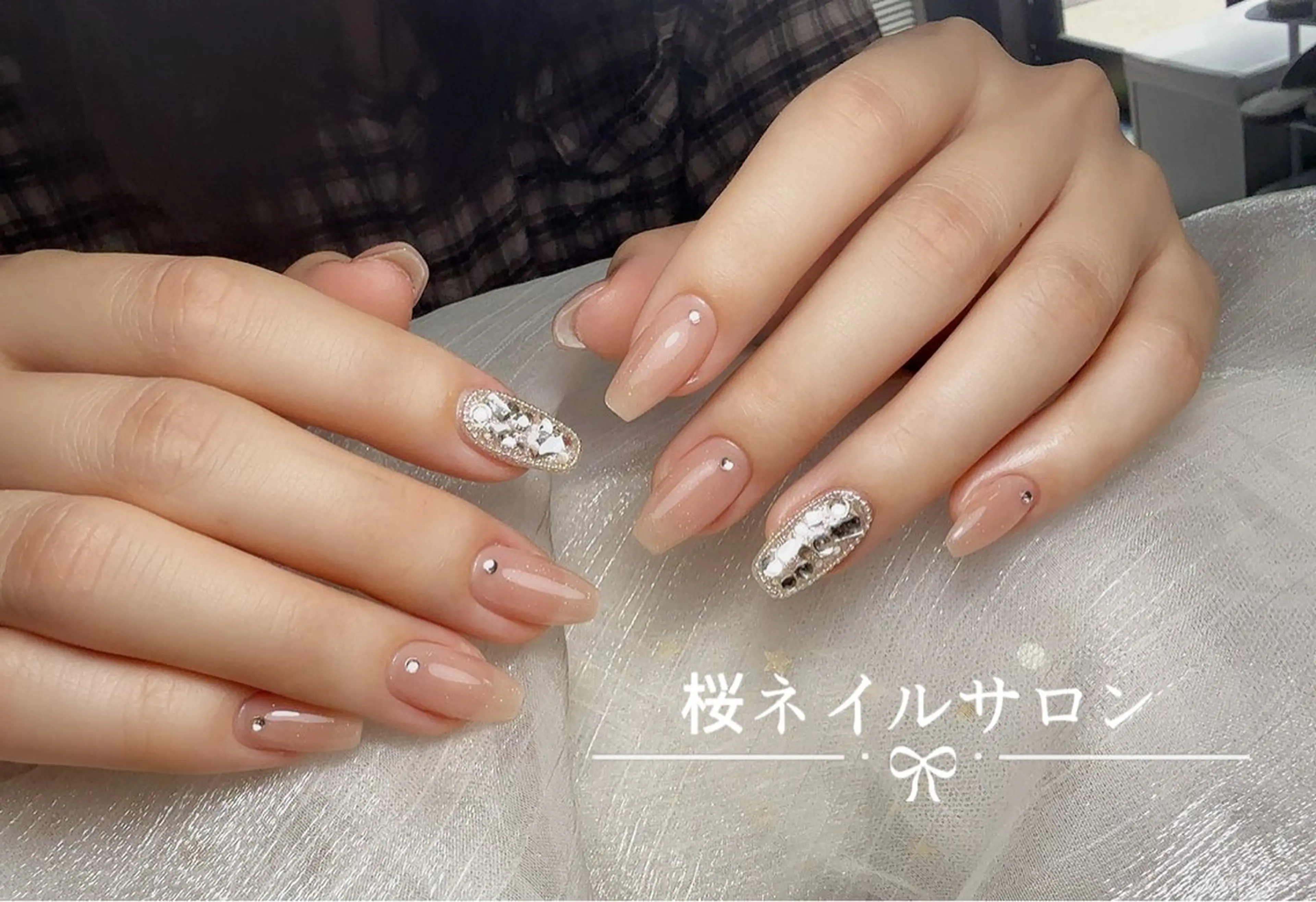 ネイル アートネイル フットネイル フレンチネイル ジェルネイル ニュアンスネイル 桜 ネイルのネイルデザイン