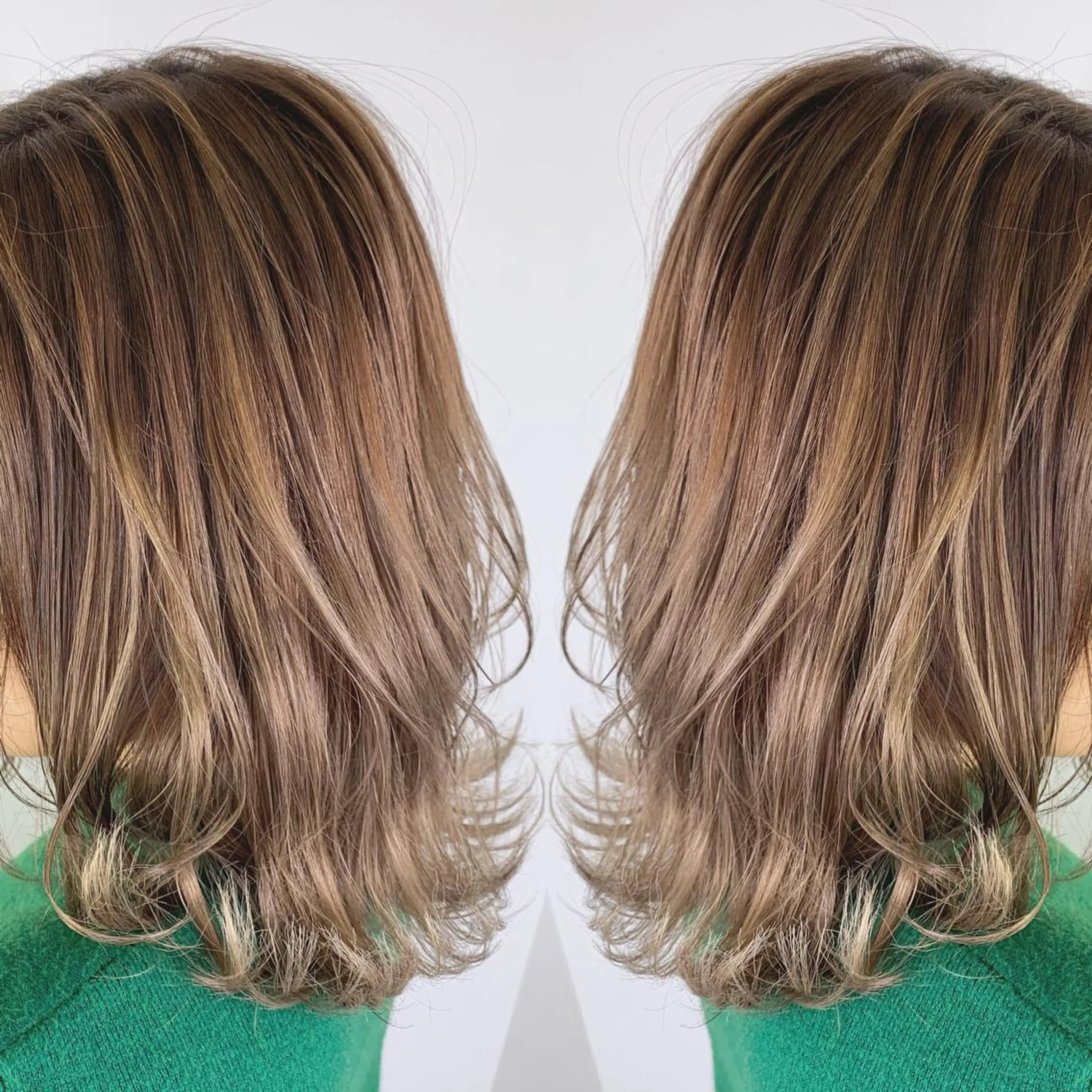 ミディアム ハイライト カット ヘアカラー 【White京橋】 岸　拓斗のヘアスタイル