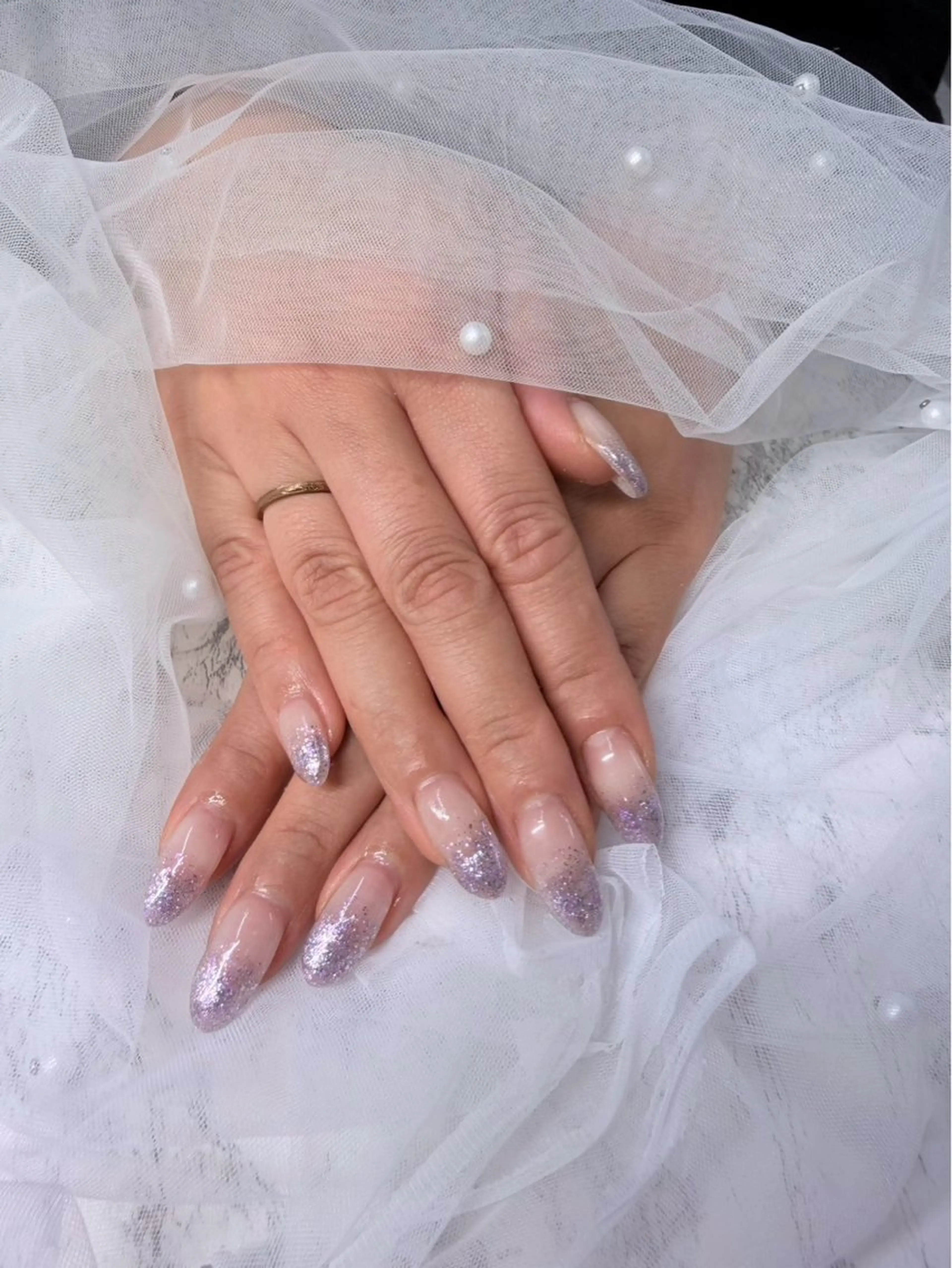 ネイル グラデーション ラメ(グリッター) ラメグラデーション はあとねいる 松戸駅前店のネイルデザイン