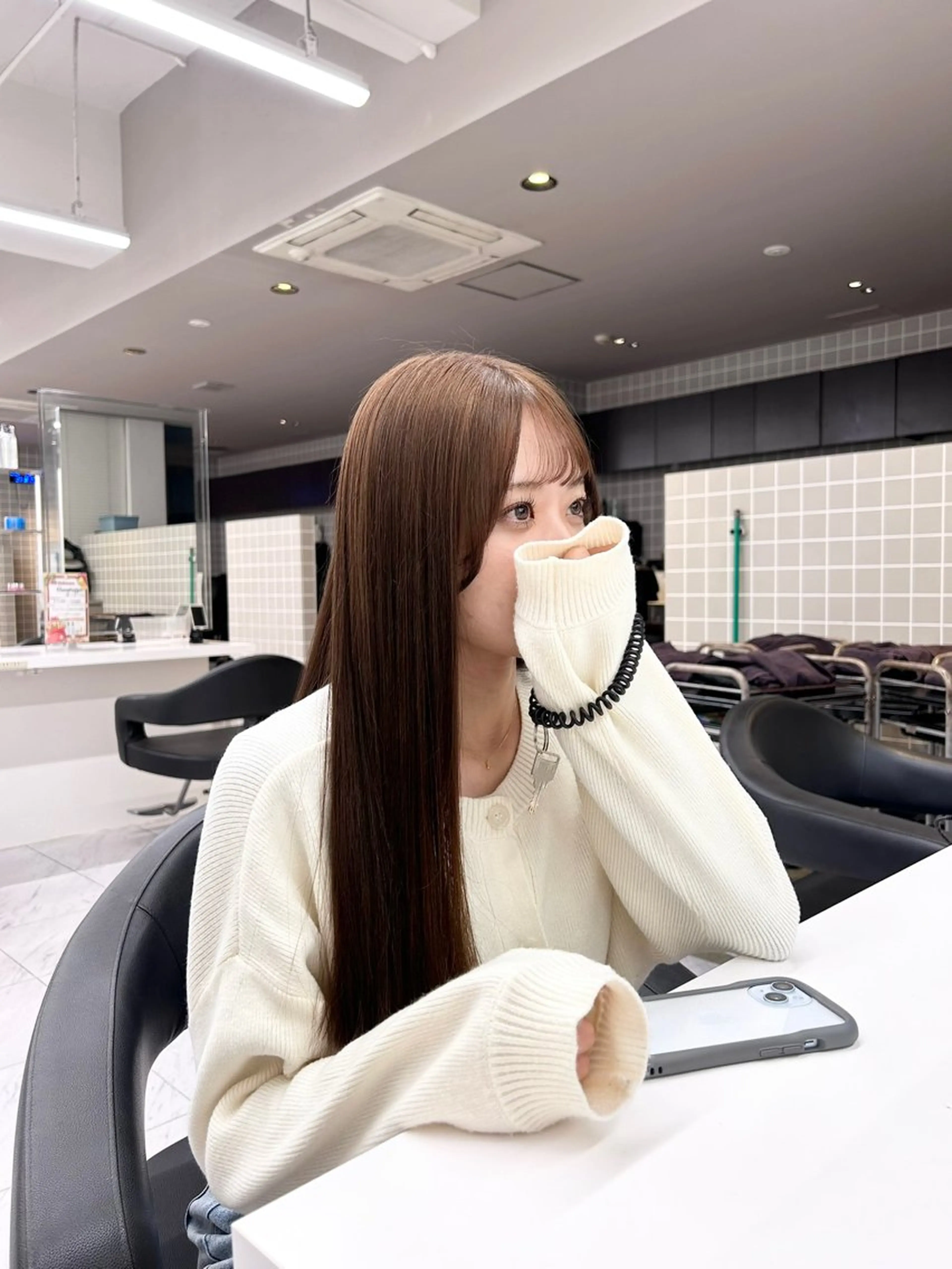 カラー ヘアカラー トリートメント 透明感ベージュ🤎 ナチュラルレイヤーのヘアスタイル