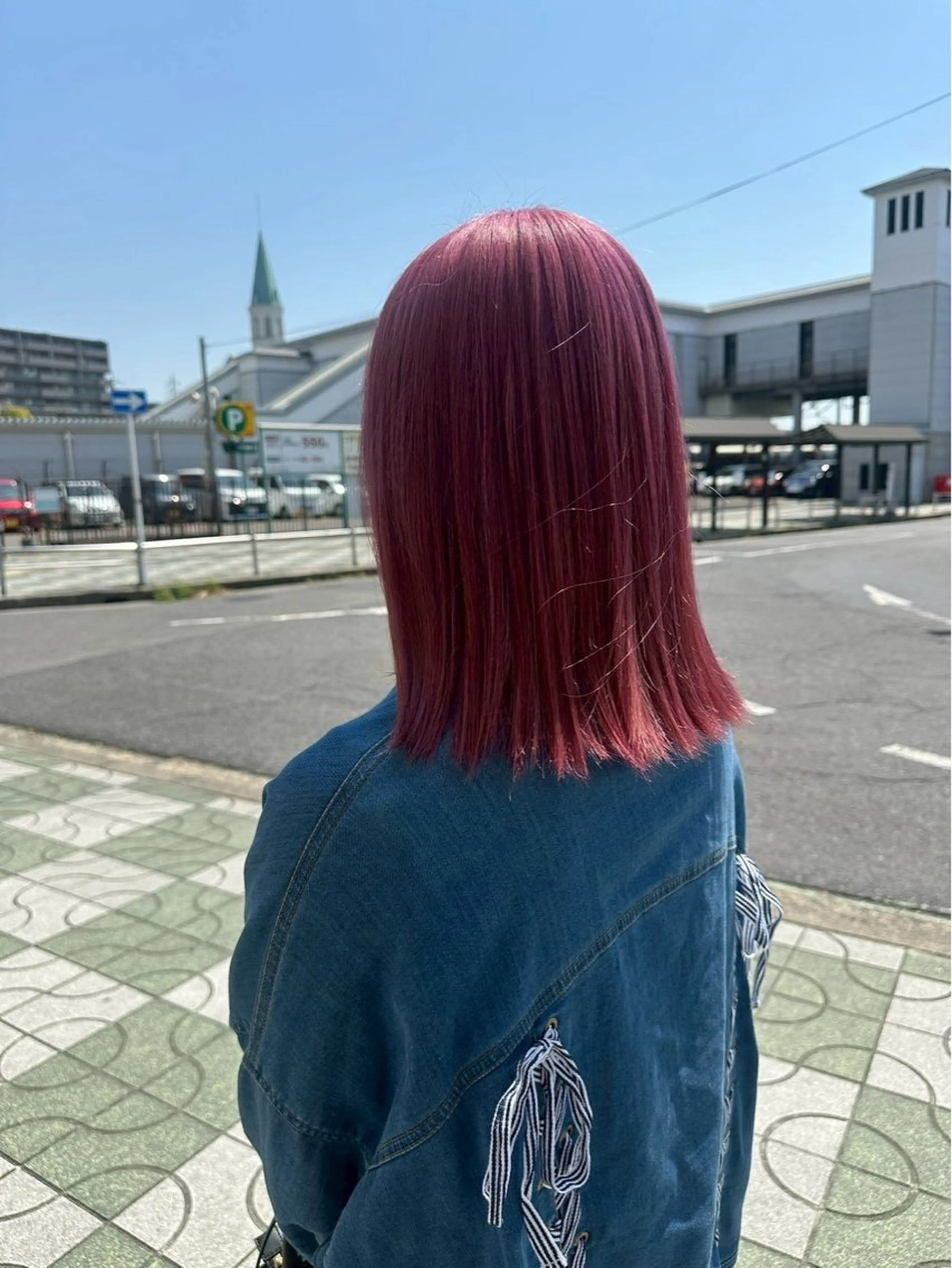 セミロング ショートボブ セミロングパーマ 韓国風カラー ボブ ハイライト 神田 姫奈｜郡山 ｜韓国風ヘア‪‪♡のヘアスタイル