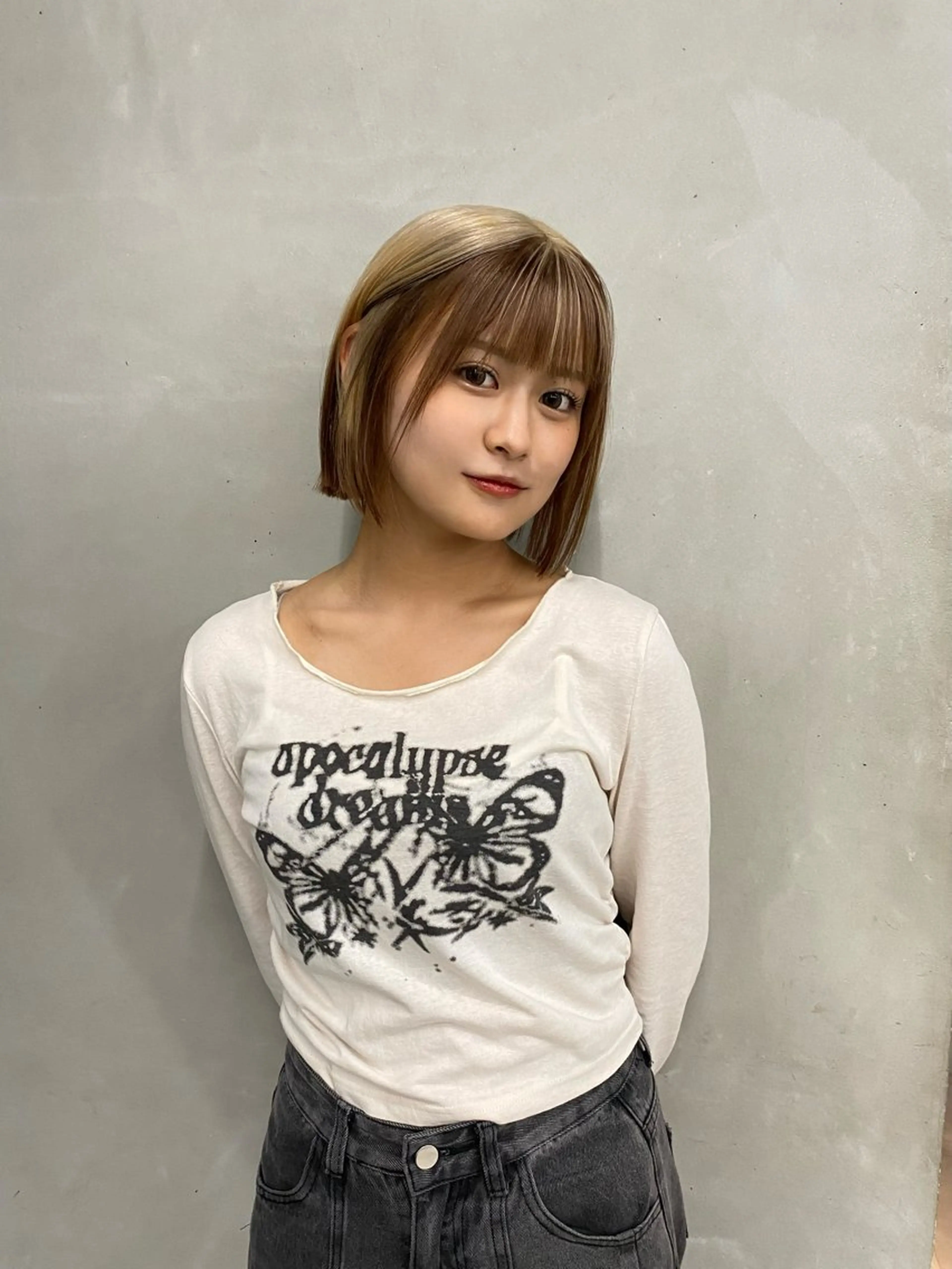 ミディアム カラー ヘアアレンジ デザインカラー mina 🌷のヘアスタイル