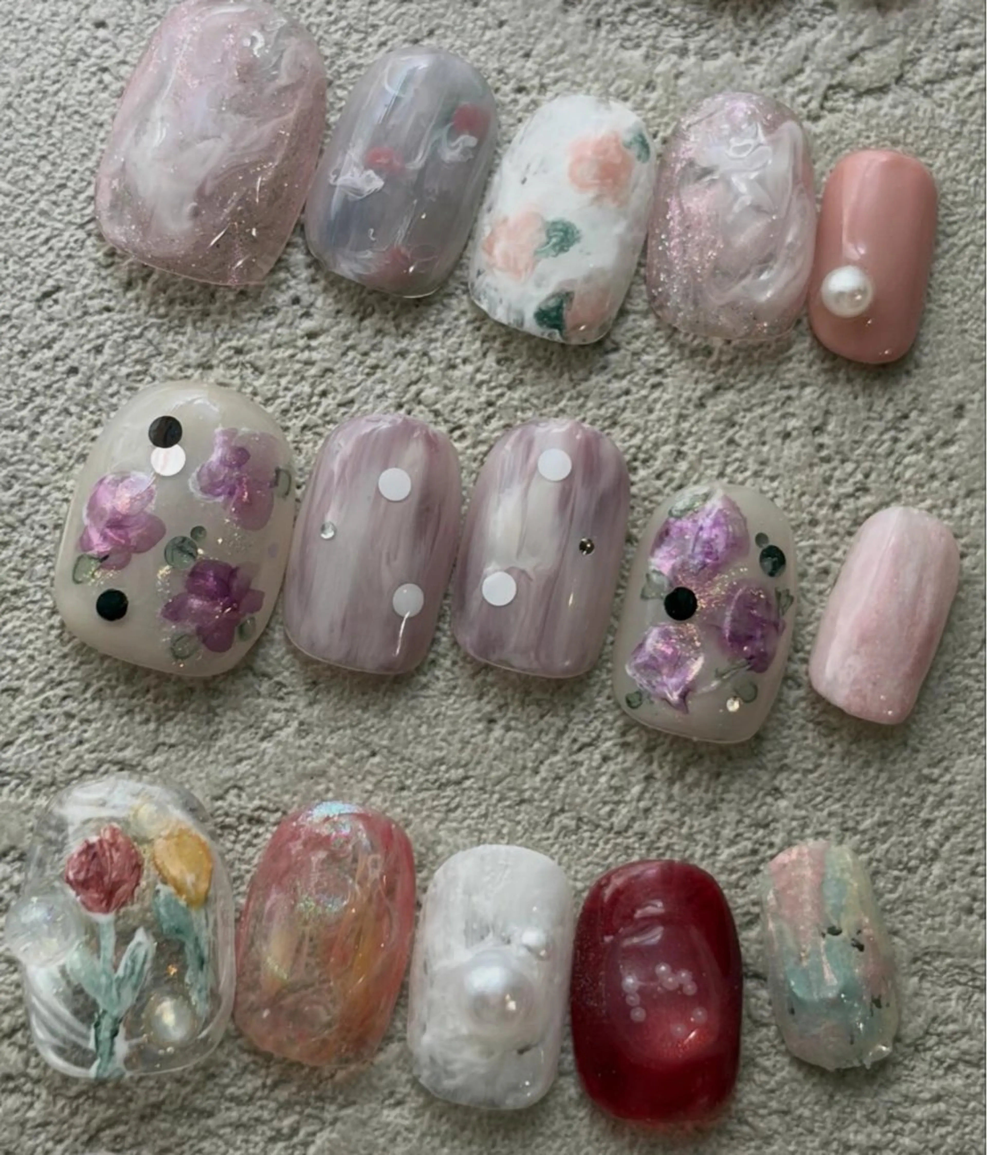 ネイル フットネイル ニュアンスネイル ショートネイル 春ネイル calla/南森町/ パラジェルのネイルデザイン