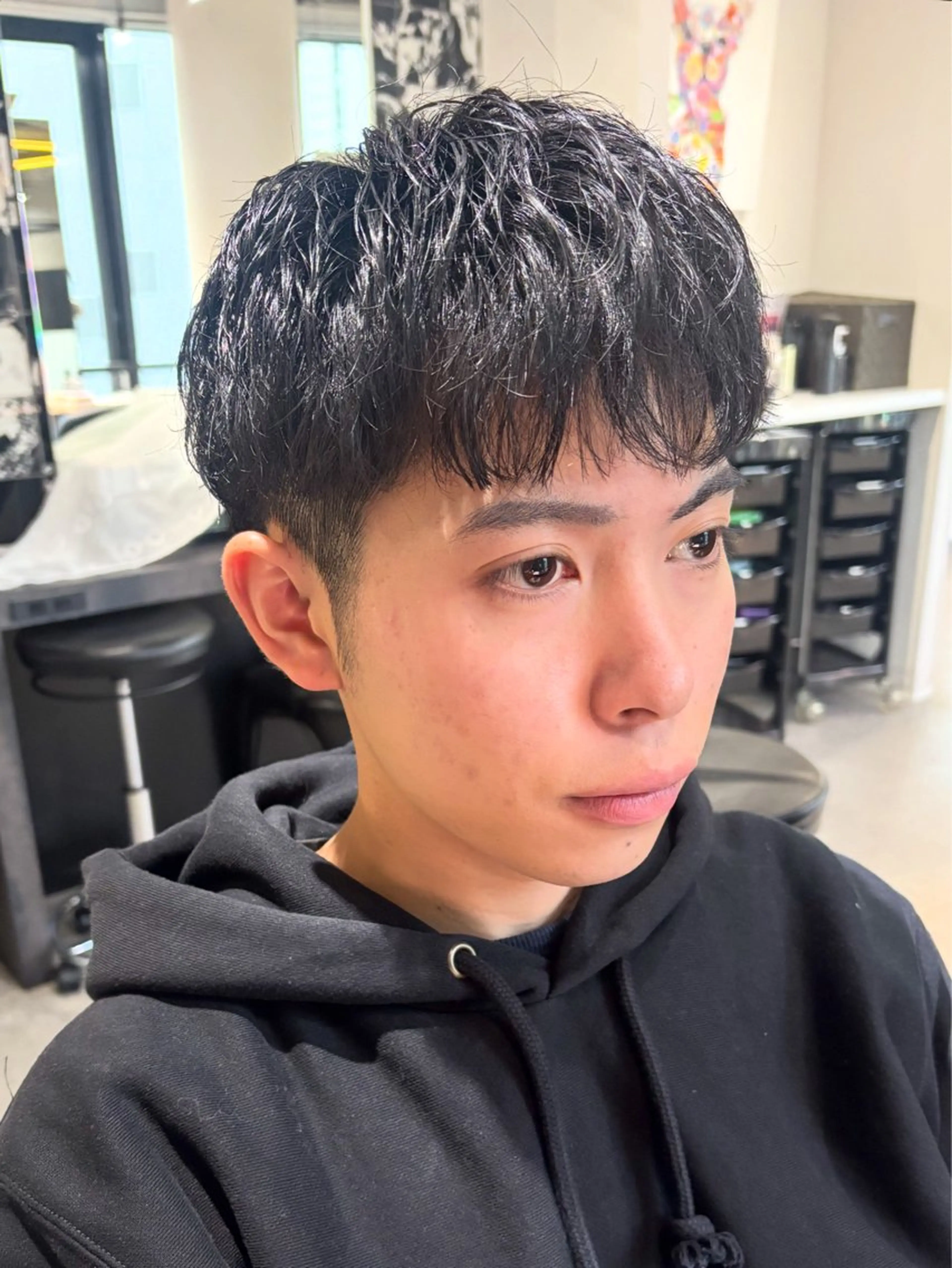 ショート カット パーマ 佐々木 輝人のヘアスタイル