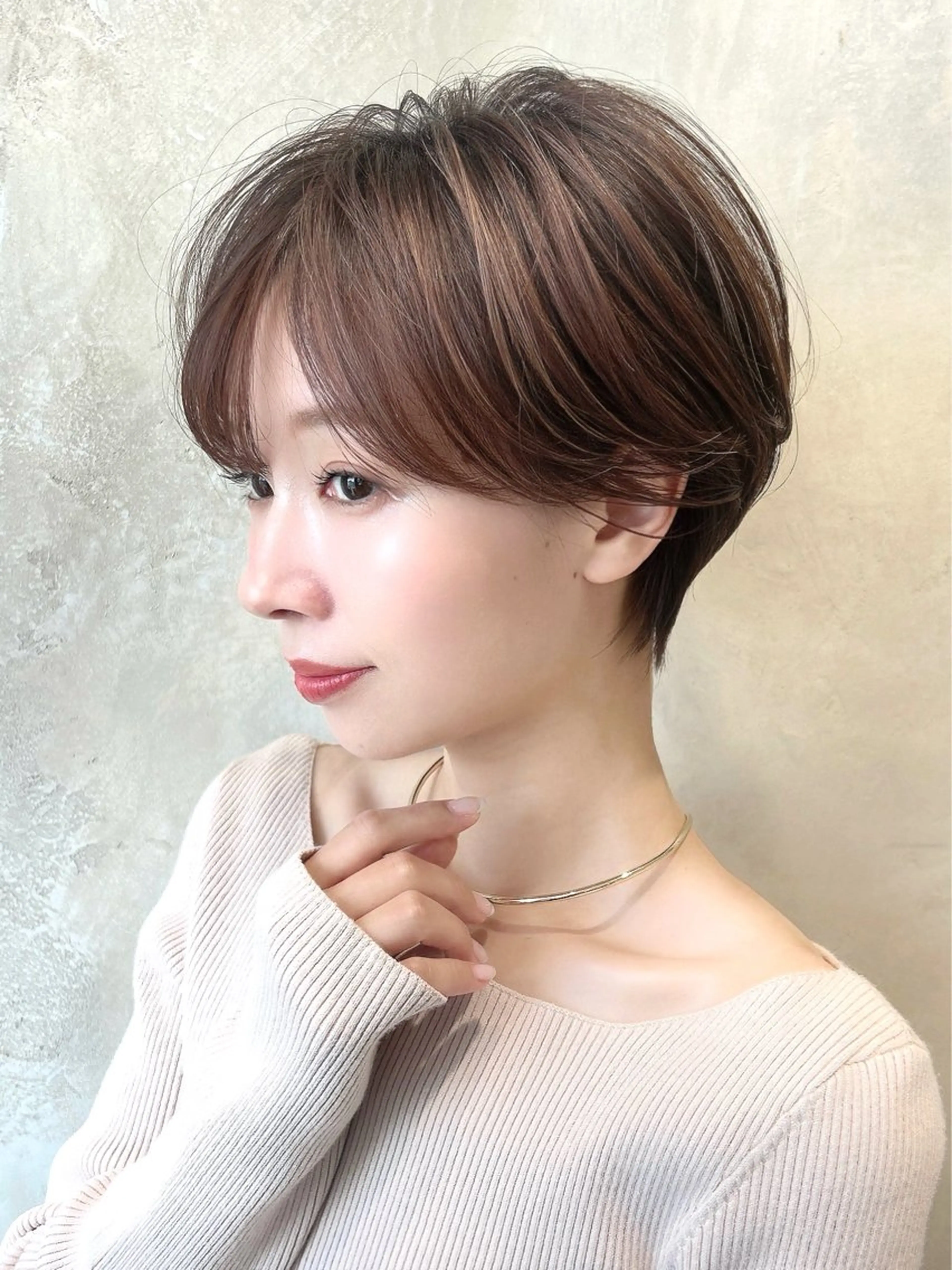 ショート カラー カット ヘアカラー トリートメント 新宿✨顔周りカット 韓国ヘア/坂本亜裟海のヘアスタイル