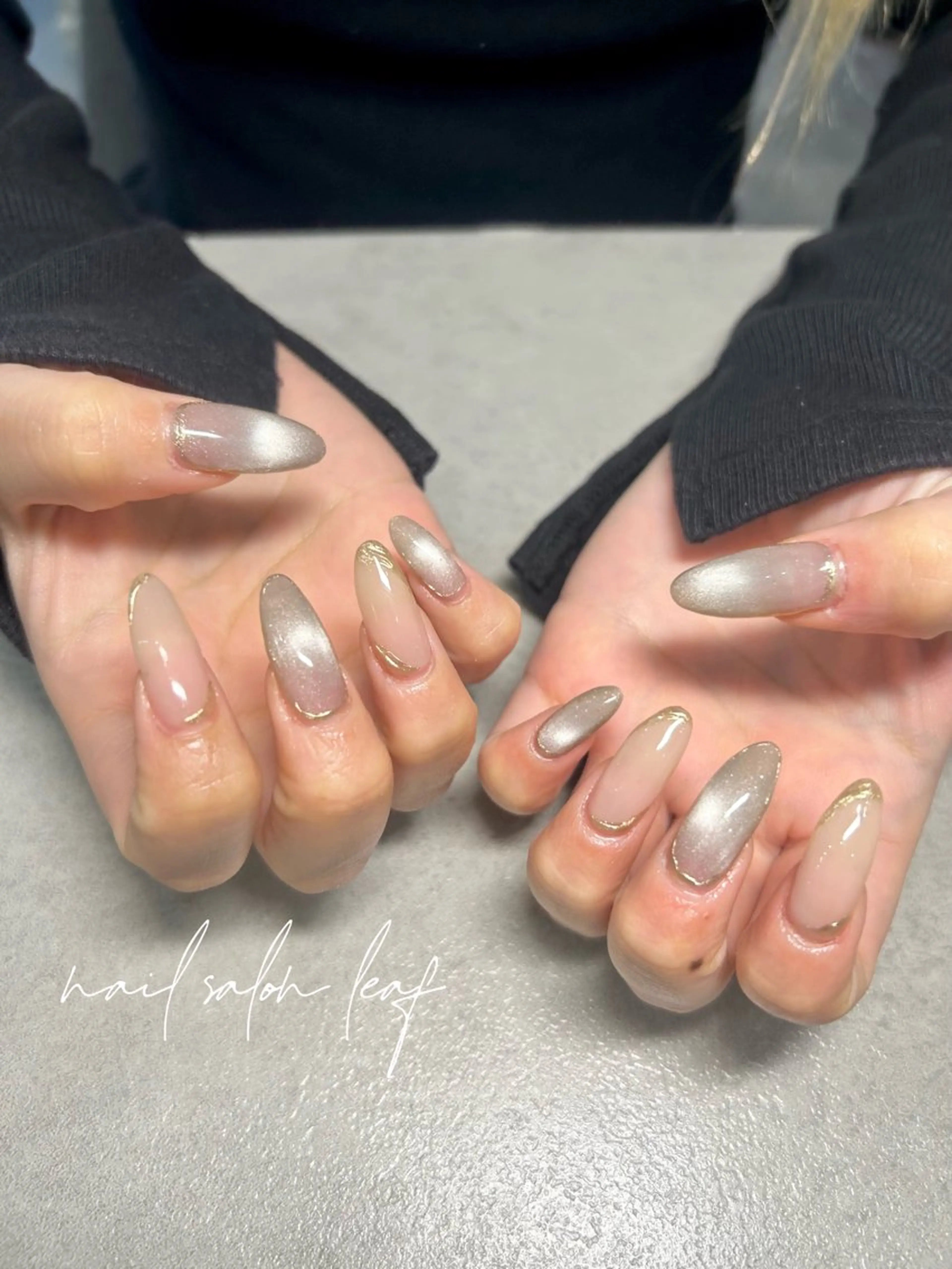 ネイル シンプルネイル Leaf ちかほのネイルデザイン