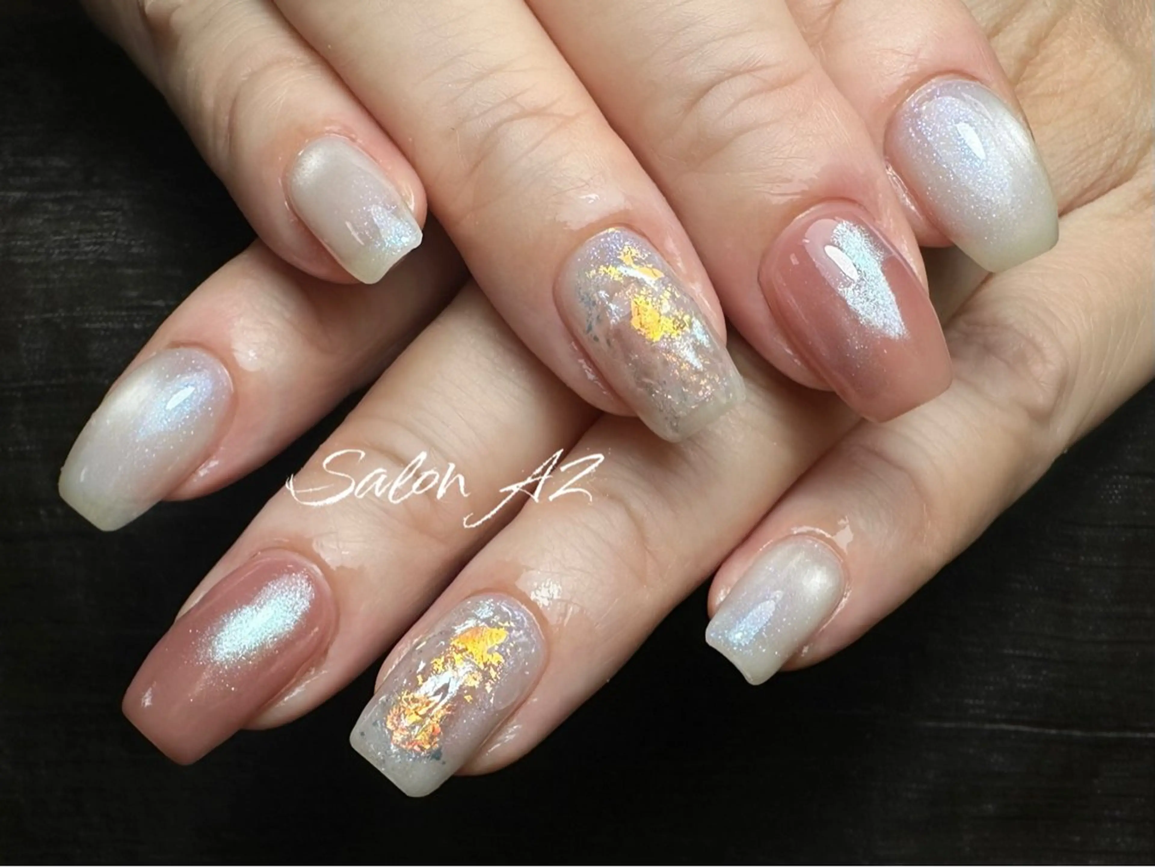 ネイル アートネイル フットネイル フレンチネイル マグネットネイル 持ち込み ハンドネイル salon AZのネイルデザイン