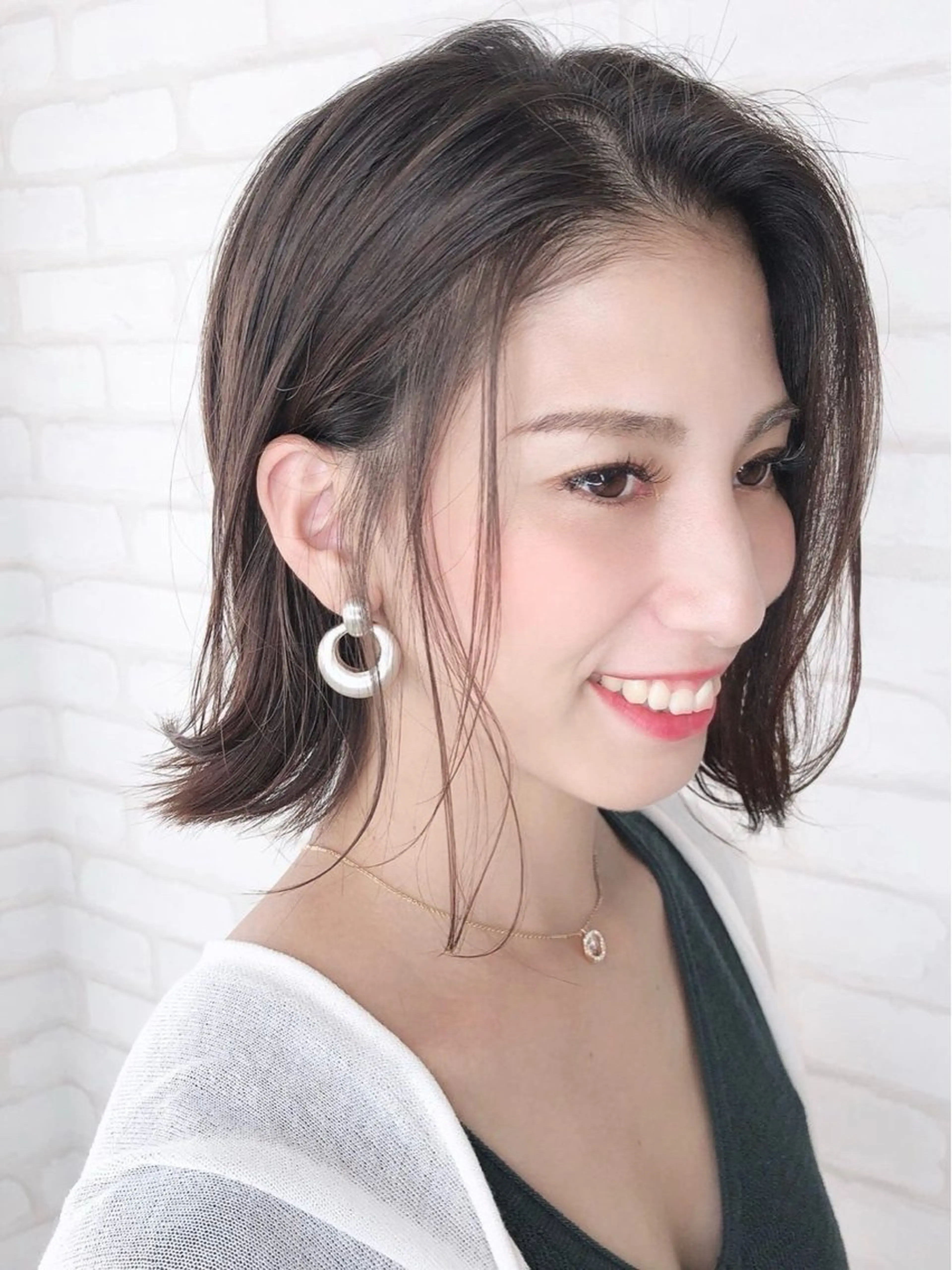 ショート カラー 透明感カラー グレージュ カット ヘアカラー トリートメント 透明感/韓国風 HIRARIのヘアスタイル