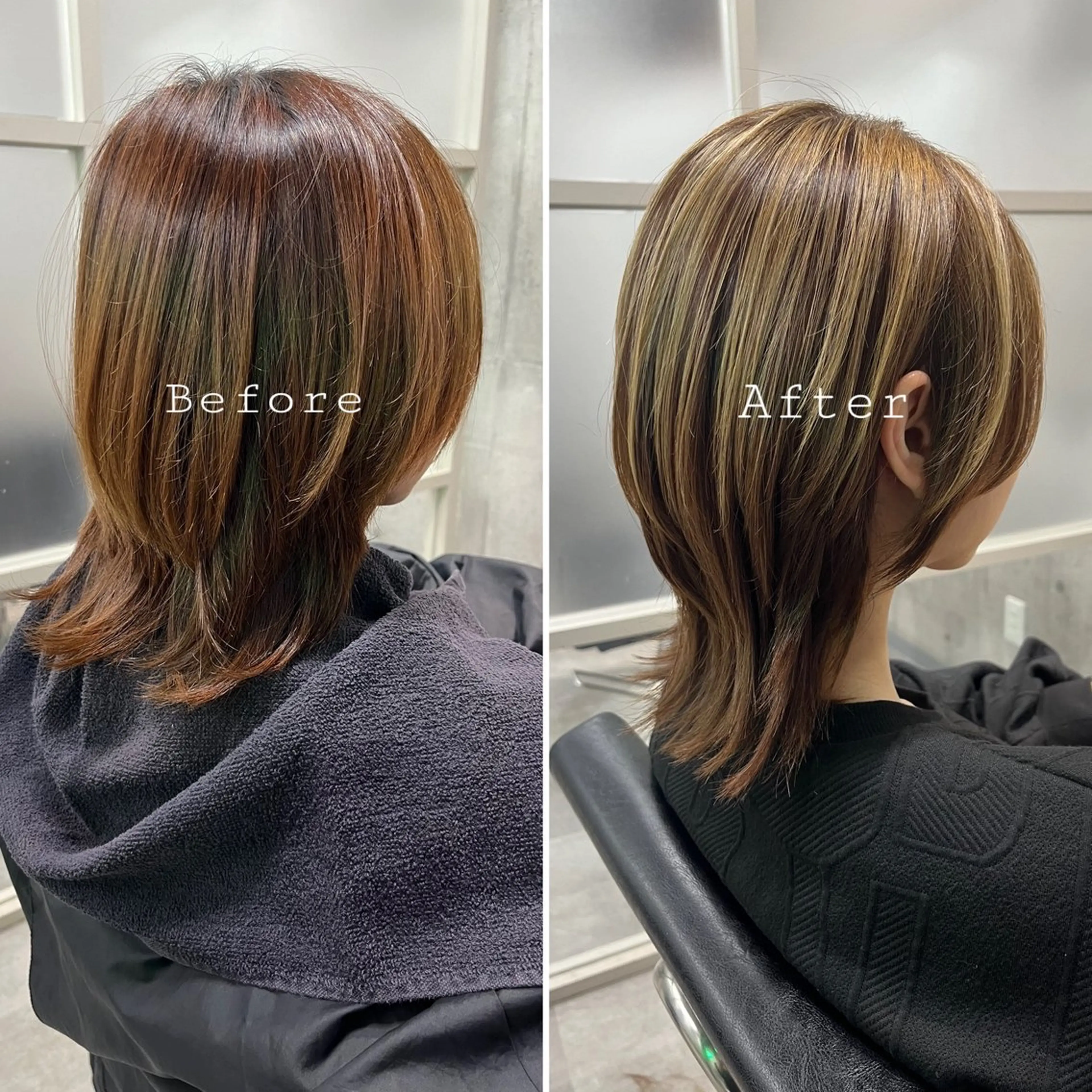 ミディアム カラー 🤲ヘッドスパ🤲 たにぐちあつし🤲のヘアスタイル