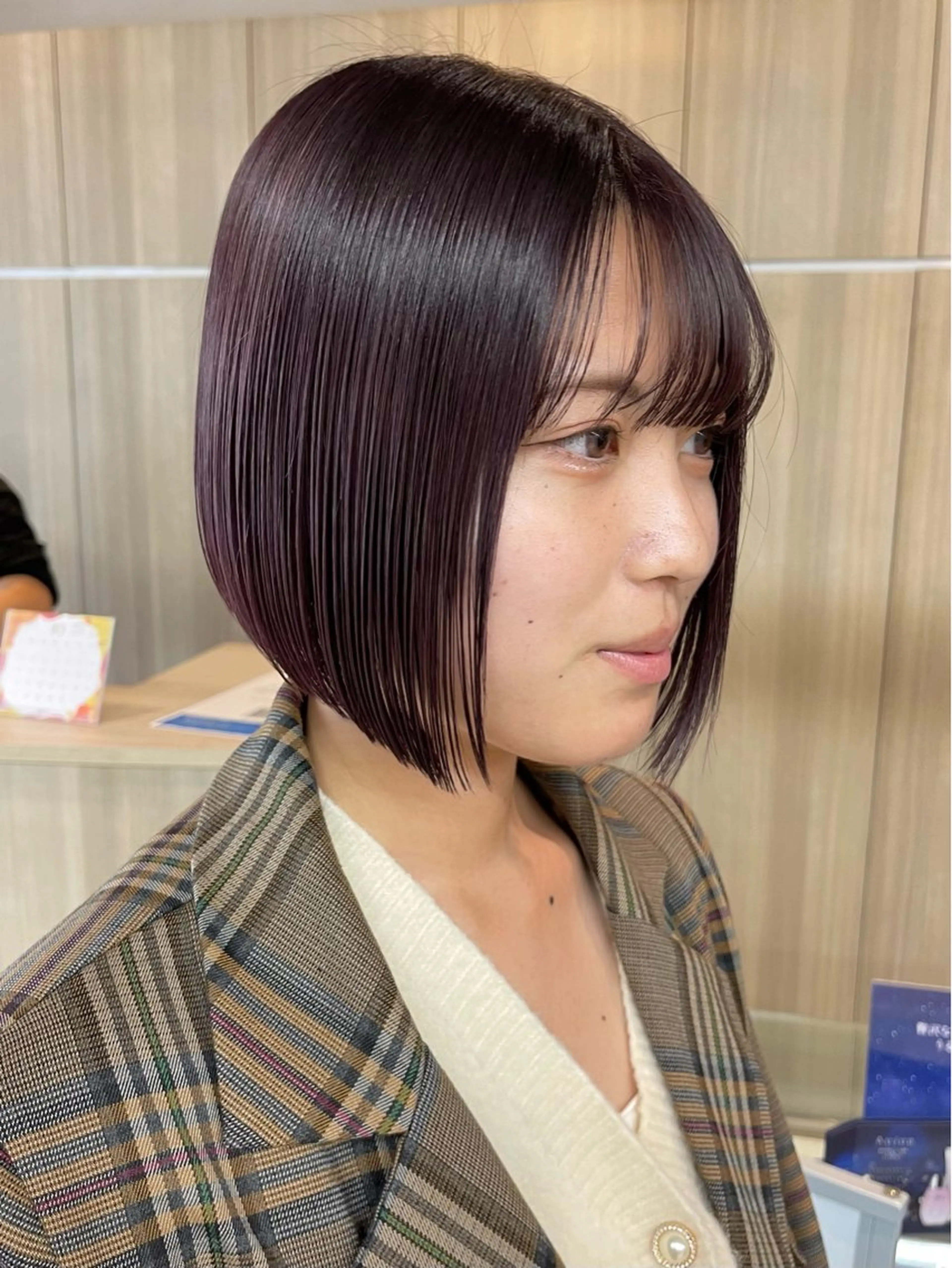 ショート カラー カット ヘアカラー トリートメント 野田頭 心🌿/ボブ レイヤー/艶カラーのヘアスタイル