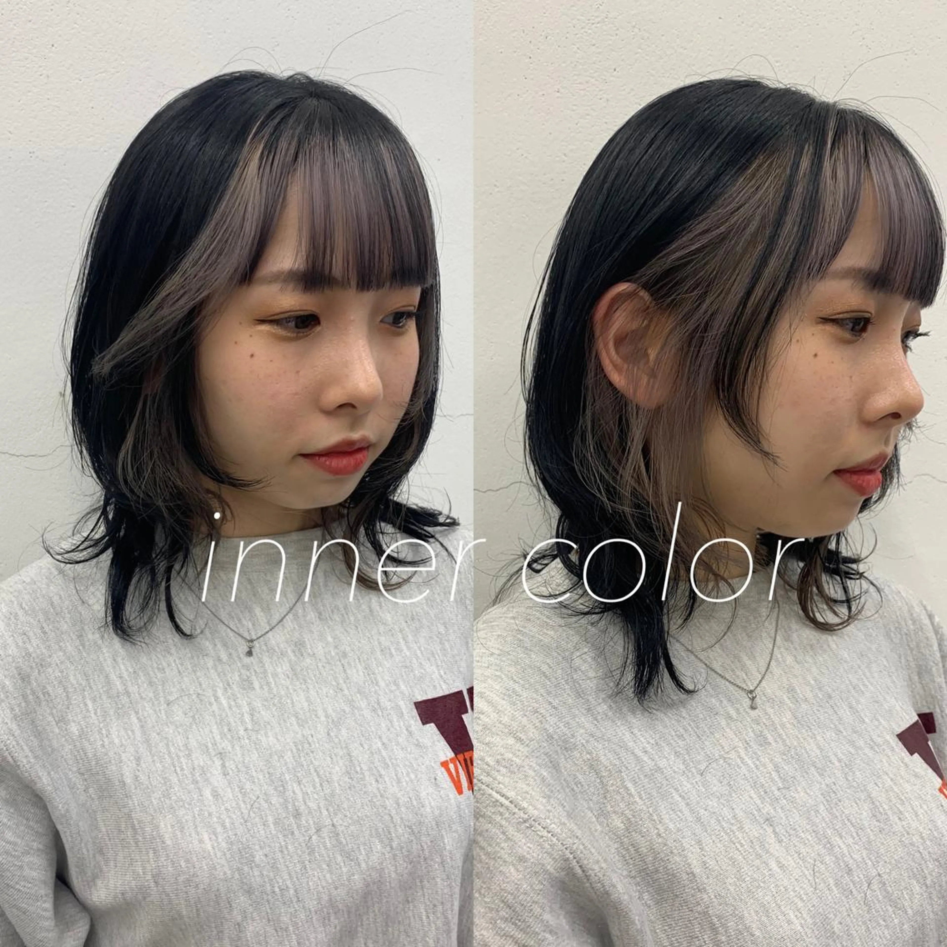 ミディアム カラー インナーカラー レイヤーカット/艶髪 ✨💭KIRARIのヘアスタイル