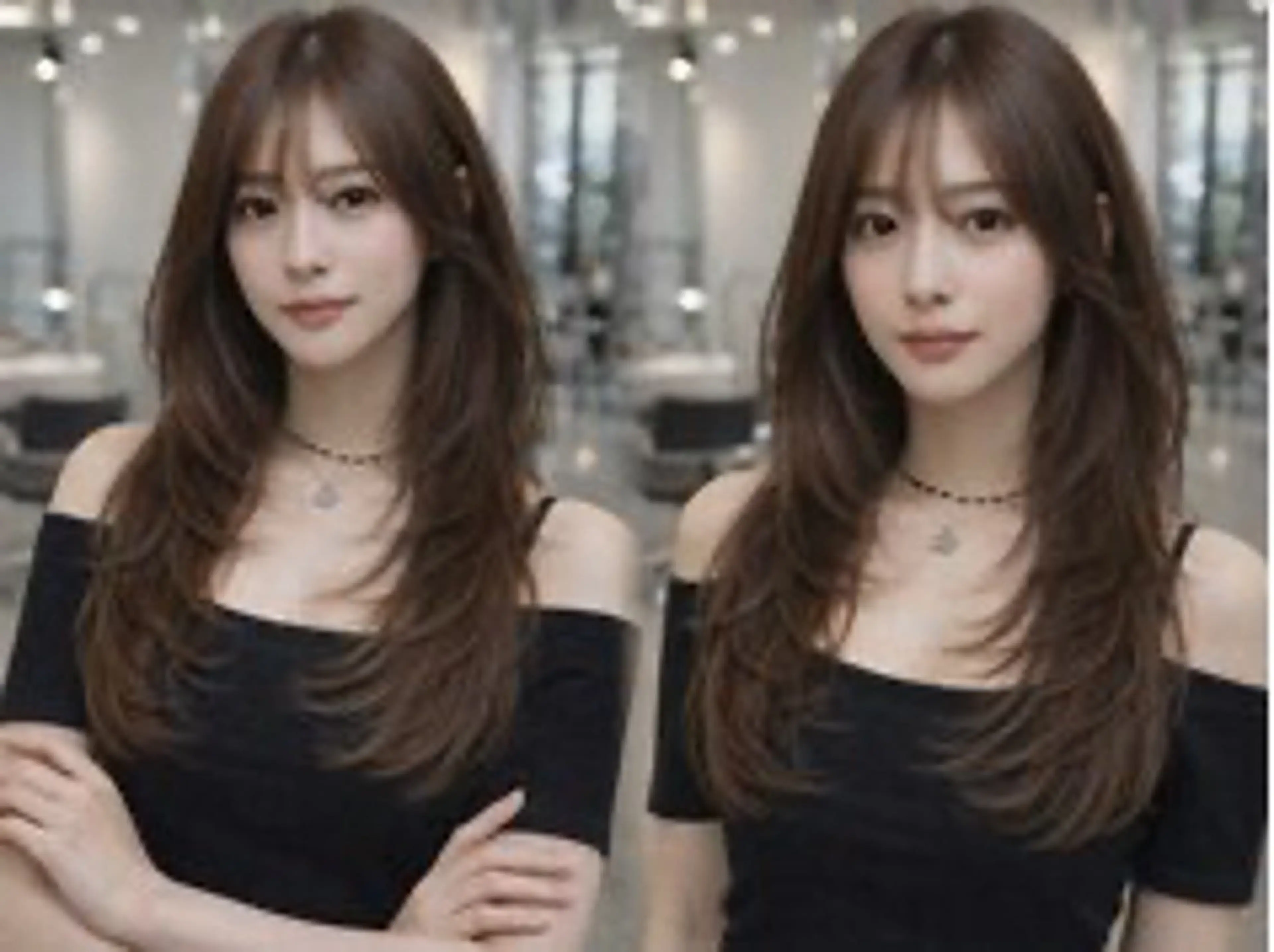 ミディアム カット ヘアカラー トリートメント せいと/レイヤー/ ハイトーン/艶髪のヘアスタイル