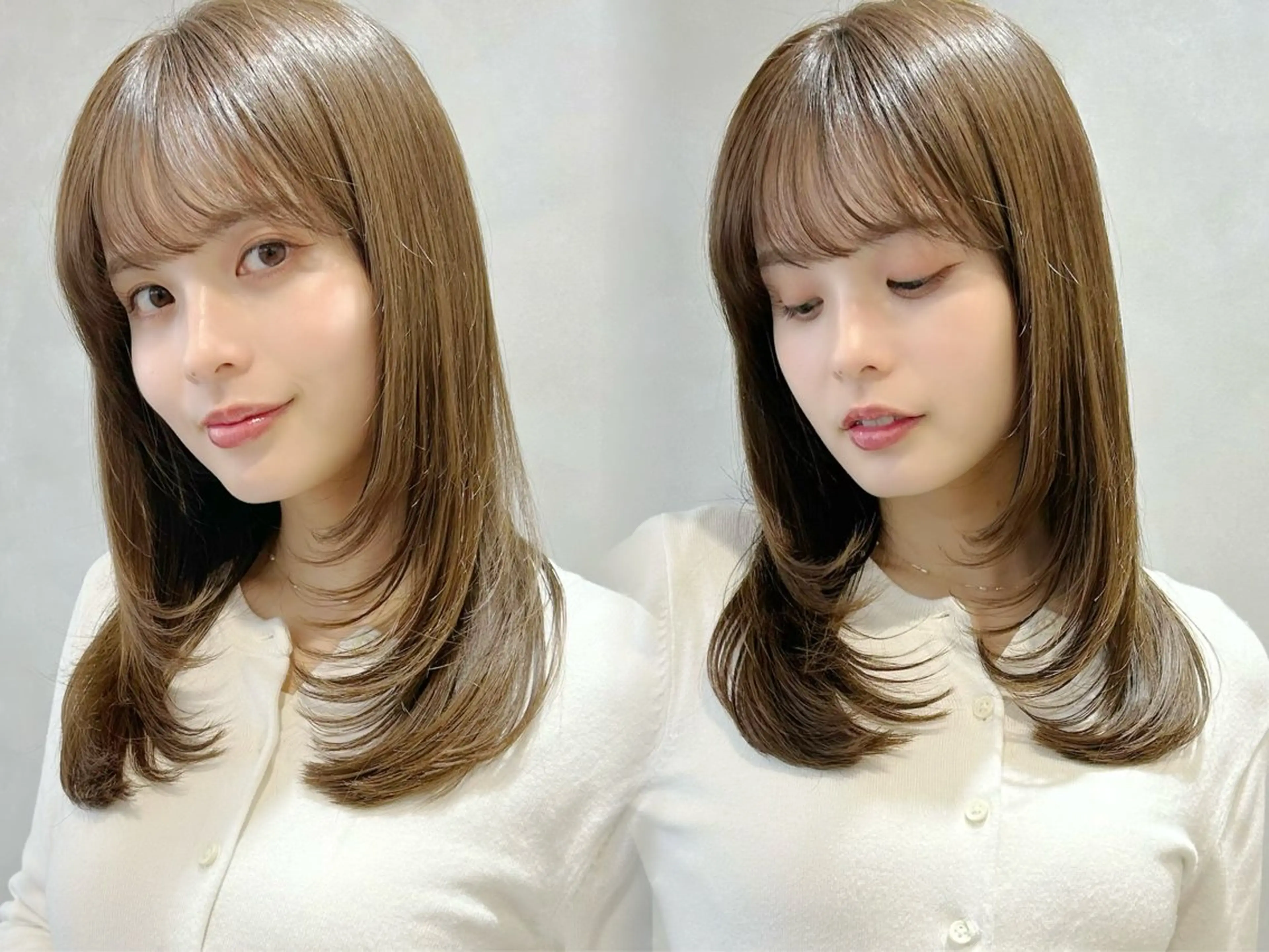 ミディアム カラー ミディアムレイヤー レイヤーカット カット 縮毛矯正 池袋/レイヤー/ 顔まわり/taigaのヘアスタイル