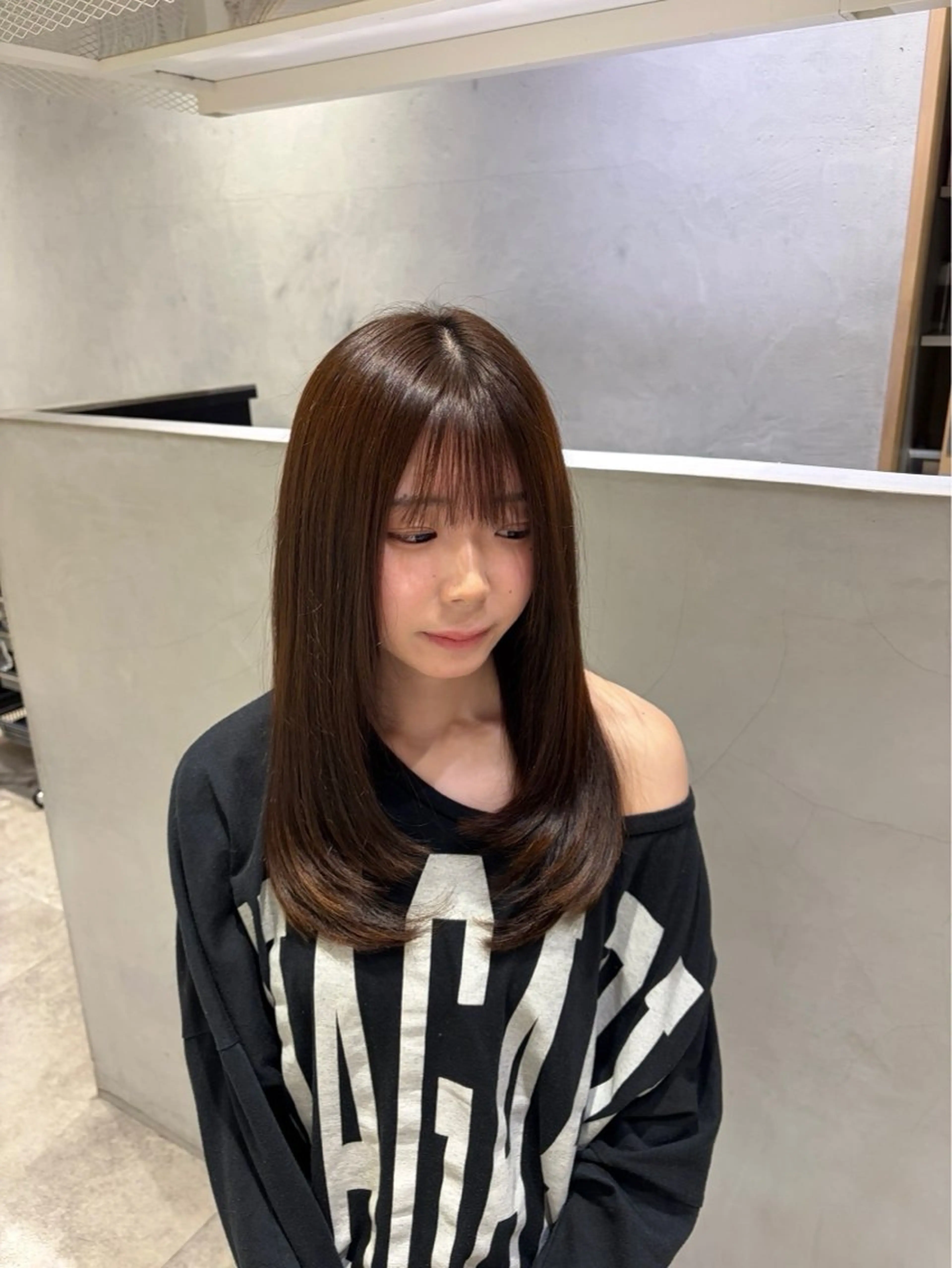 ロング トリートメント ヘアカラー トリートメント 渋谷 透明感カラー 雄貴のヘアスタイル