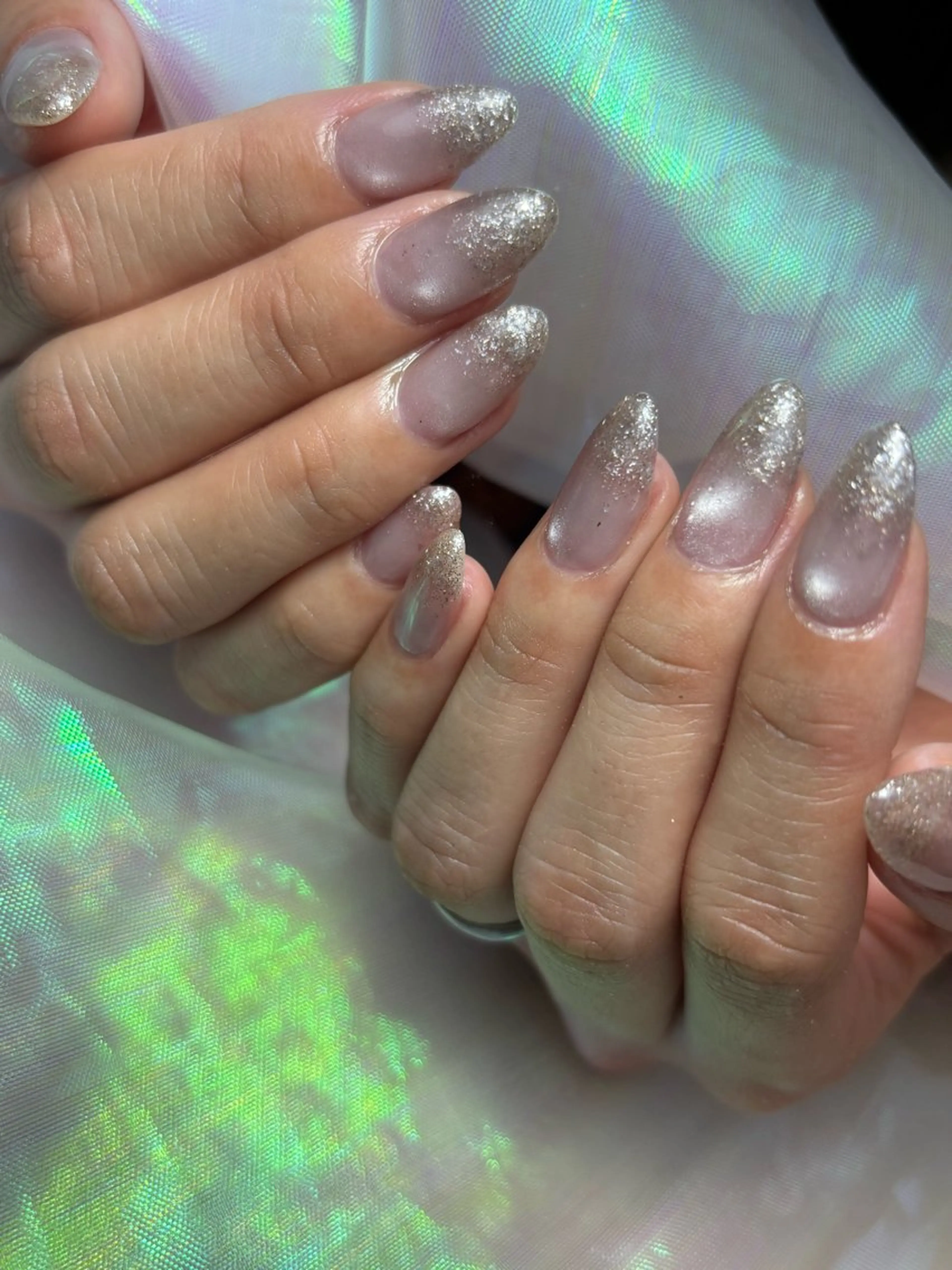 ネイル ラメ(グリッター) ハンドネイル Re:na-ju mayuのネイルデザイン