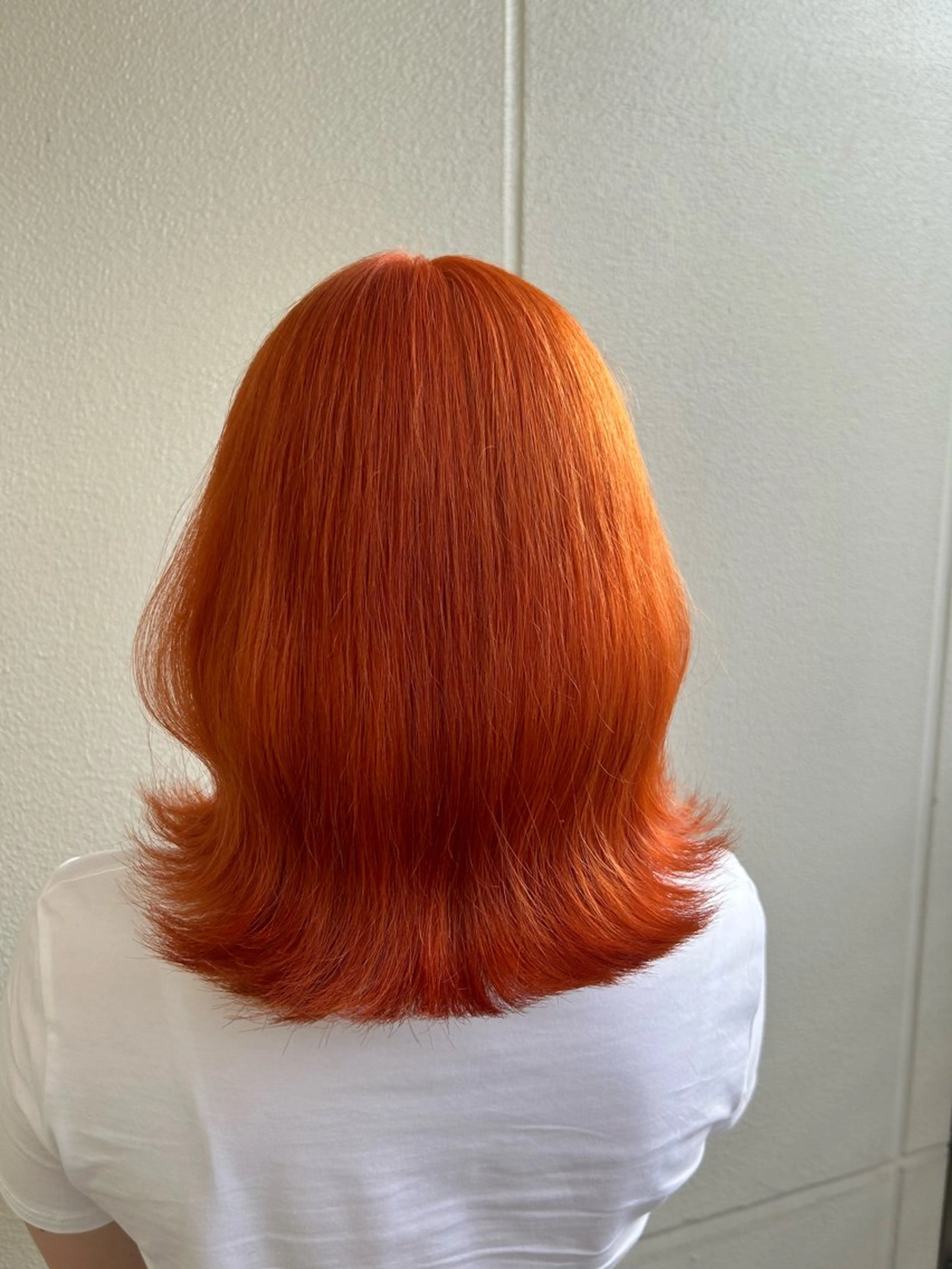 ミディアム カラー オレンジ 《暖色/韓国hair 》🇰🇷桑原ユキネのヘアスタイル