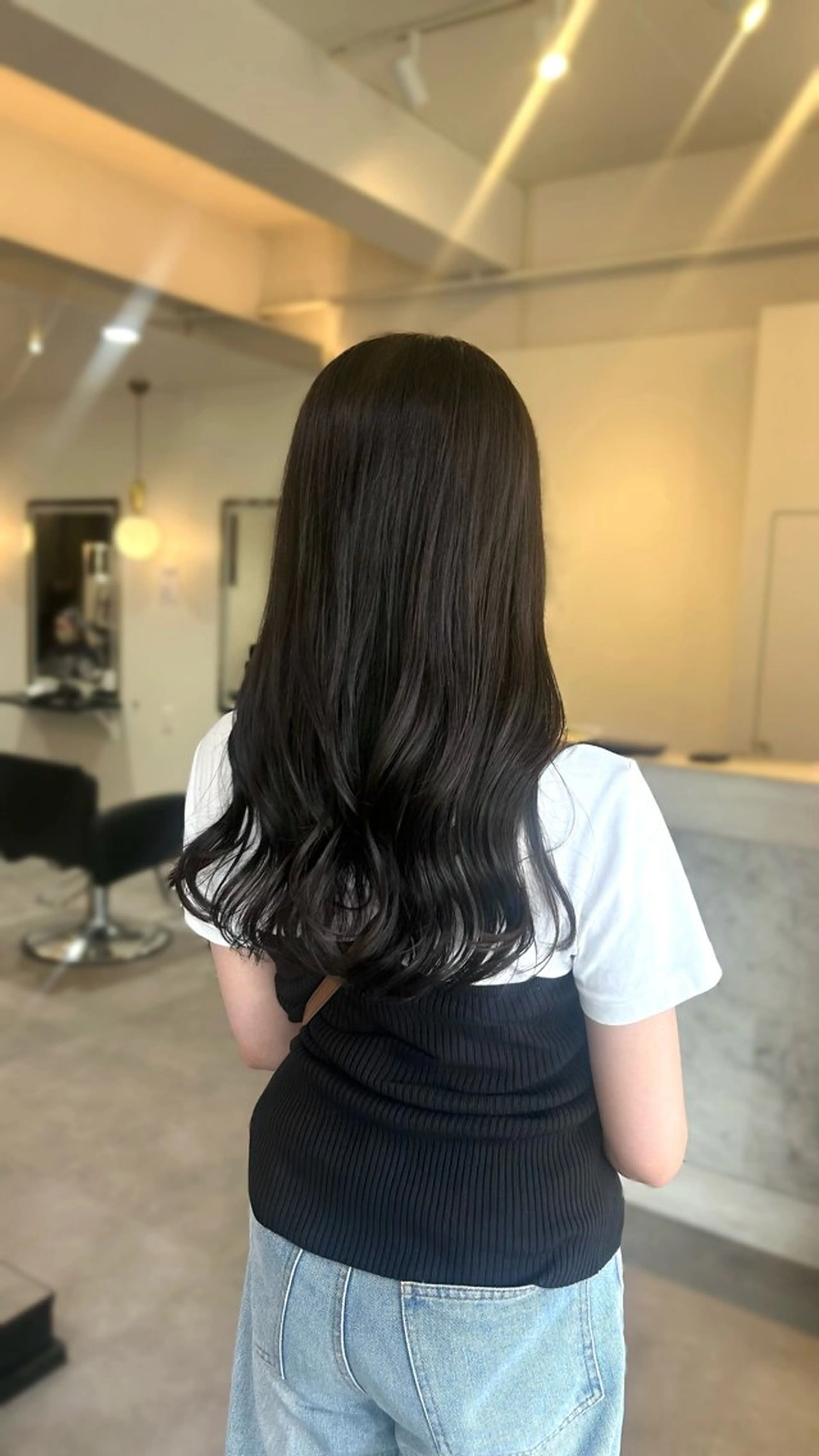 ロング カラー 透明感カラー グレージュ オレンジ カット ヘアカラー トリートメント Machi ／ Cielのヘアスタイル