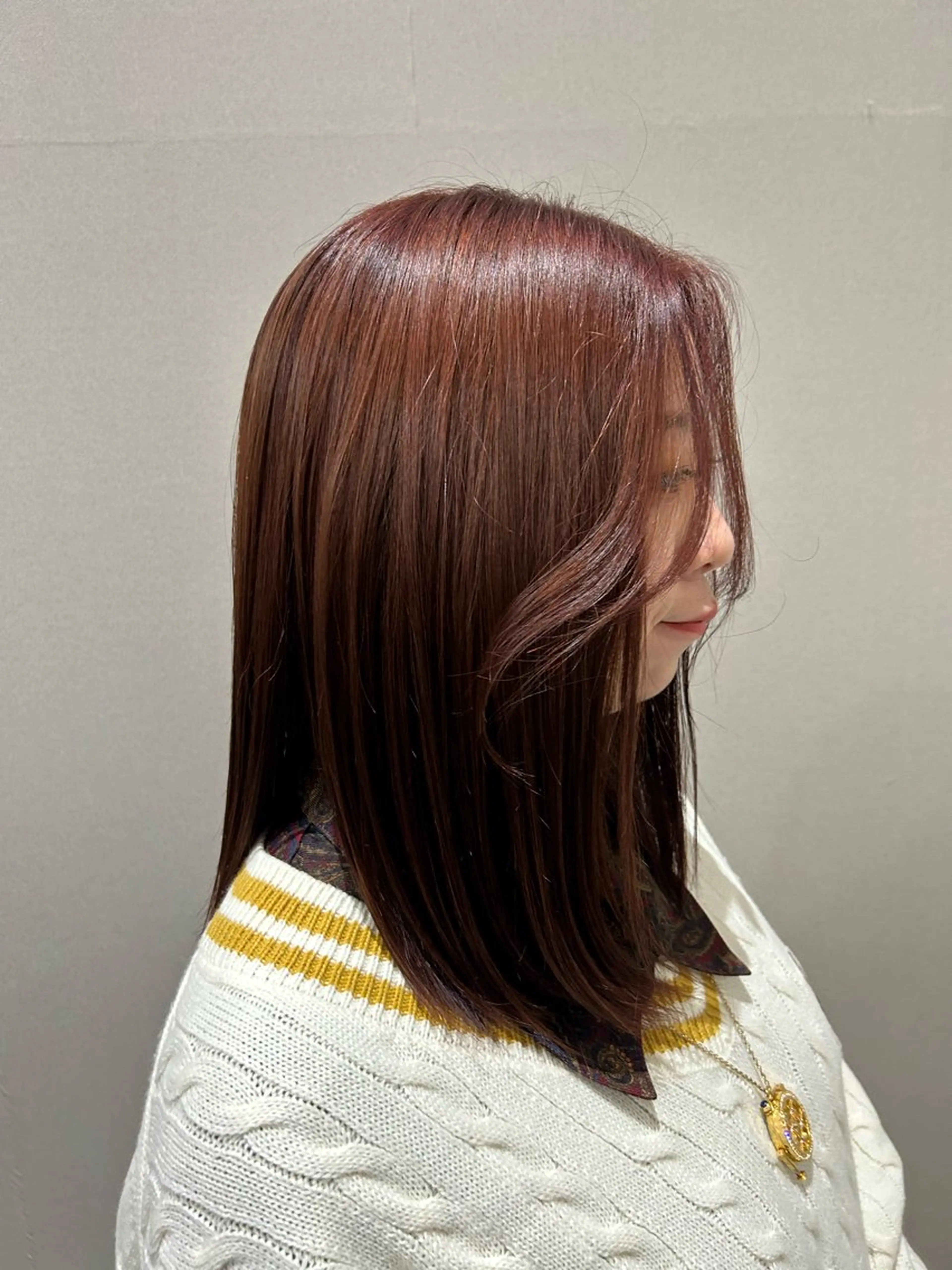 セミロング 髪質改善 上田 美月のヘアスタイル