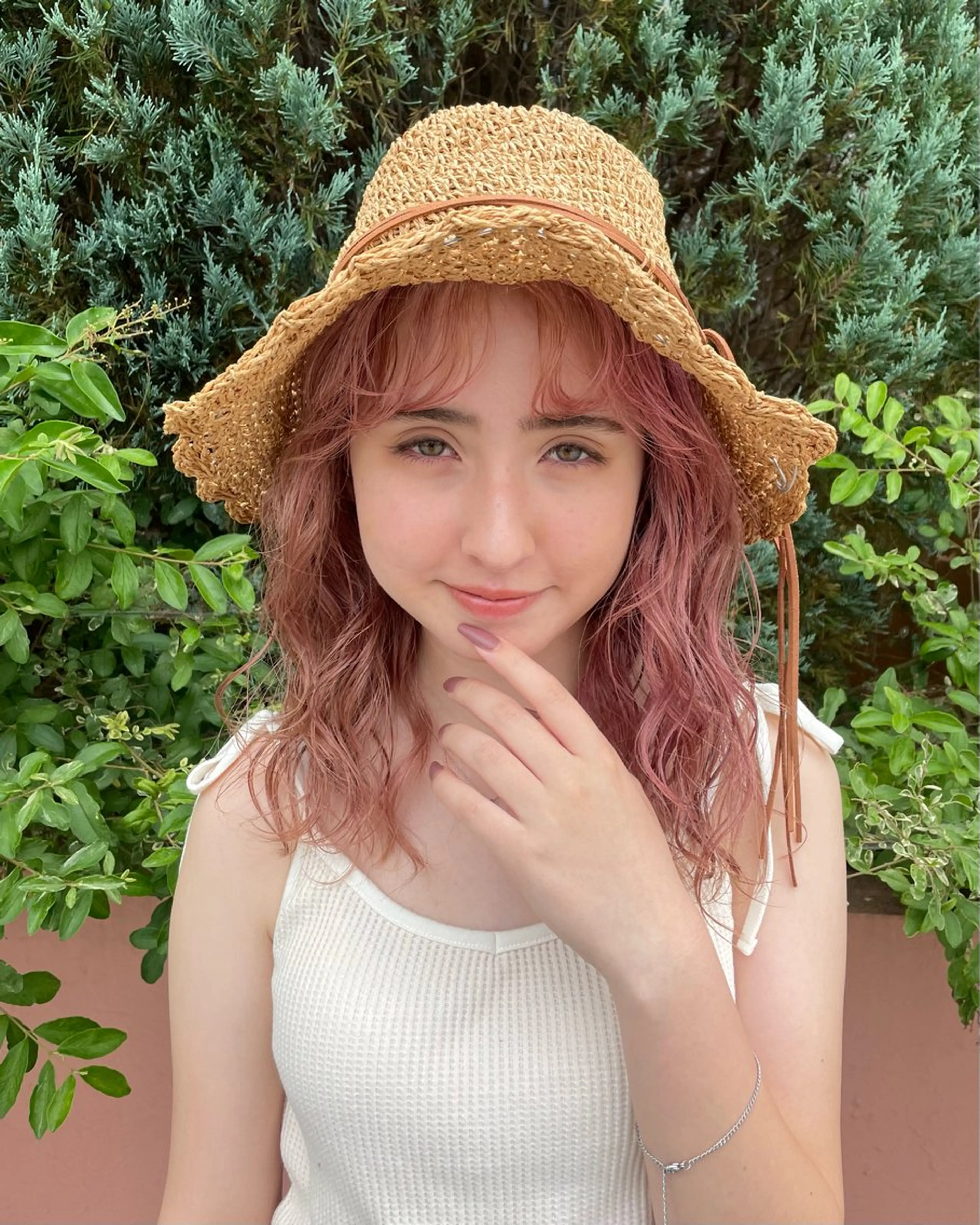 ミディアム カラー ベージュ/透明感/ 桃子🎀のヘアスタイル