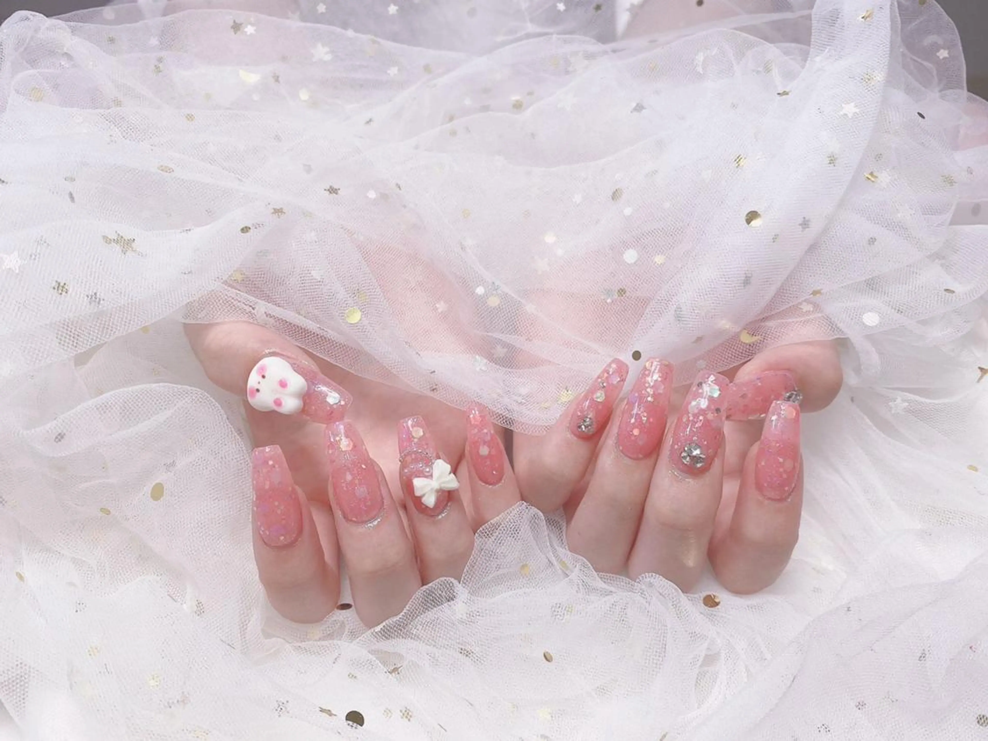 ネイル チークネイル 持ち込み ピンク ジョリ En 💞🦋のネイルデザイン