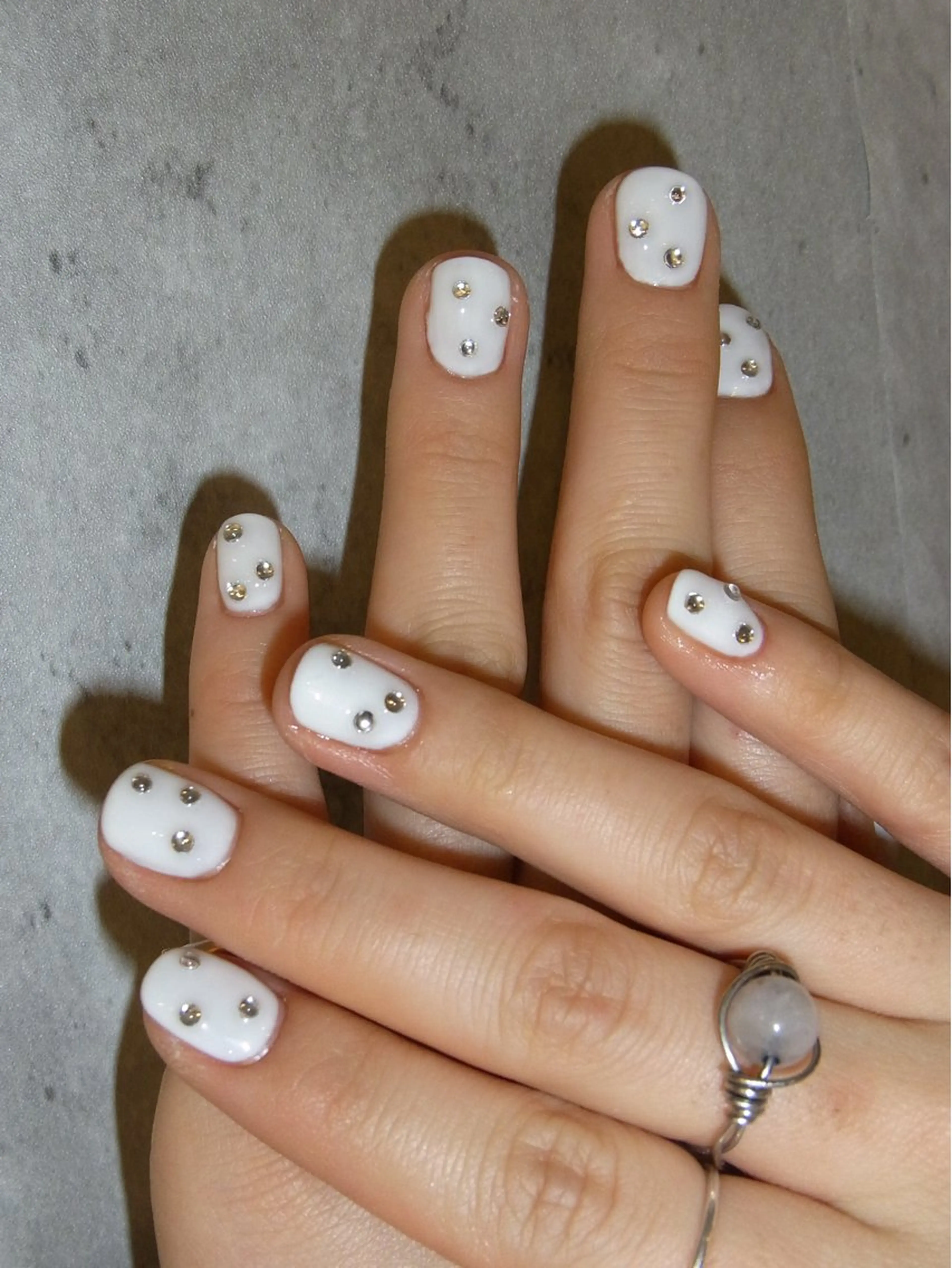 ネイル ストーンネイル ハンドネイル チハル ミチハタのネイルデザイン