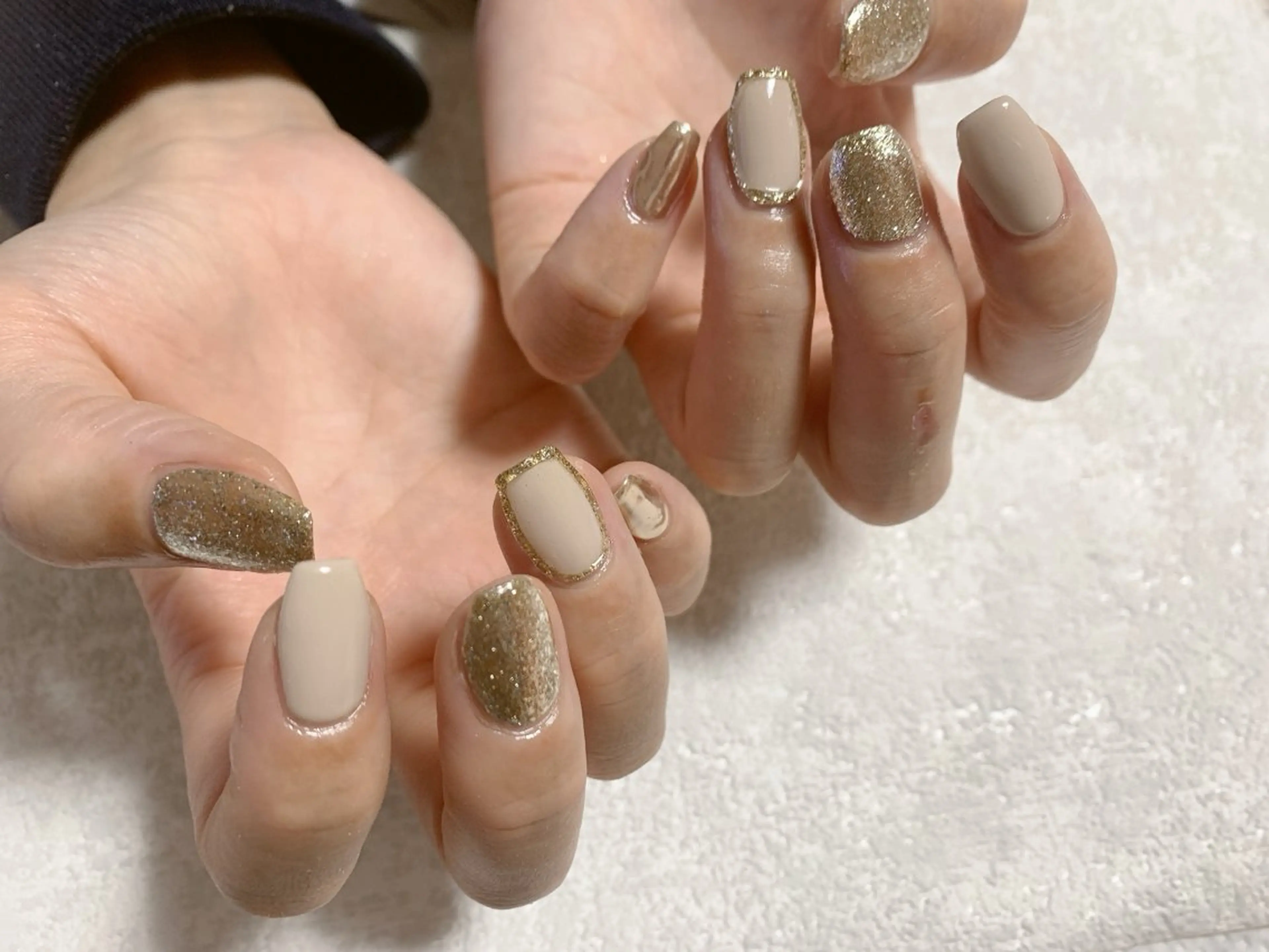 ネイル ジェルネイル 韓国ネイル ラメ(グリッター) メンズネイル ワンカラーネイル kiki nail たまプラーザのネイルデザイン