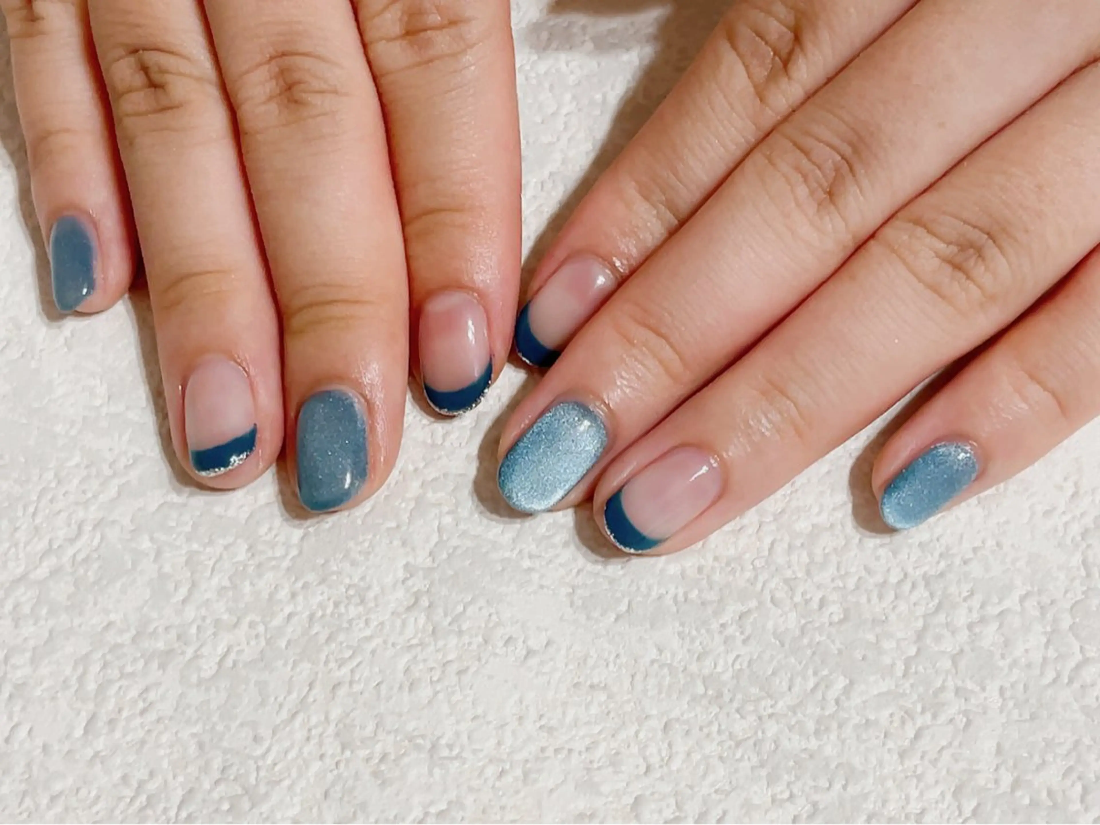 ネイル フレンチネイル ジェルネイル メンズネイル パラジェル 夏ネイル ハンドネイル kikinail 溝の口のネイルデザイン