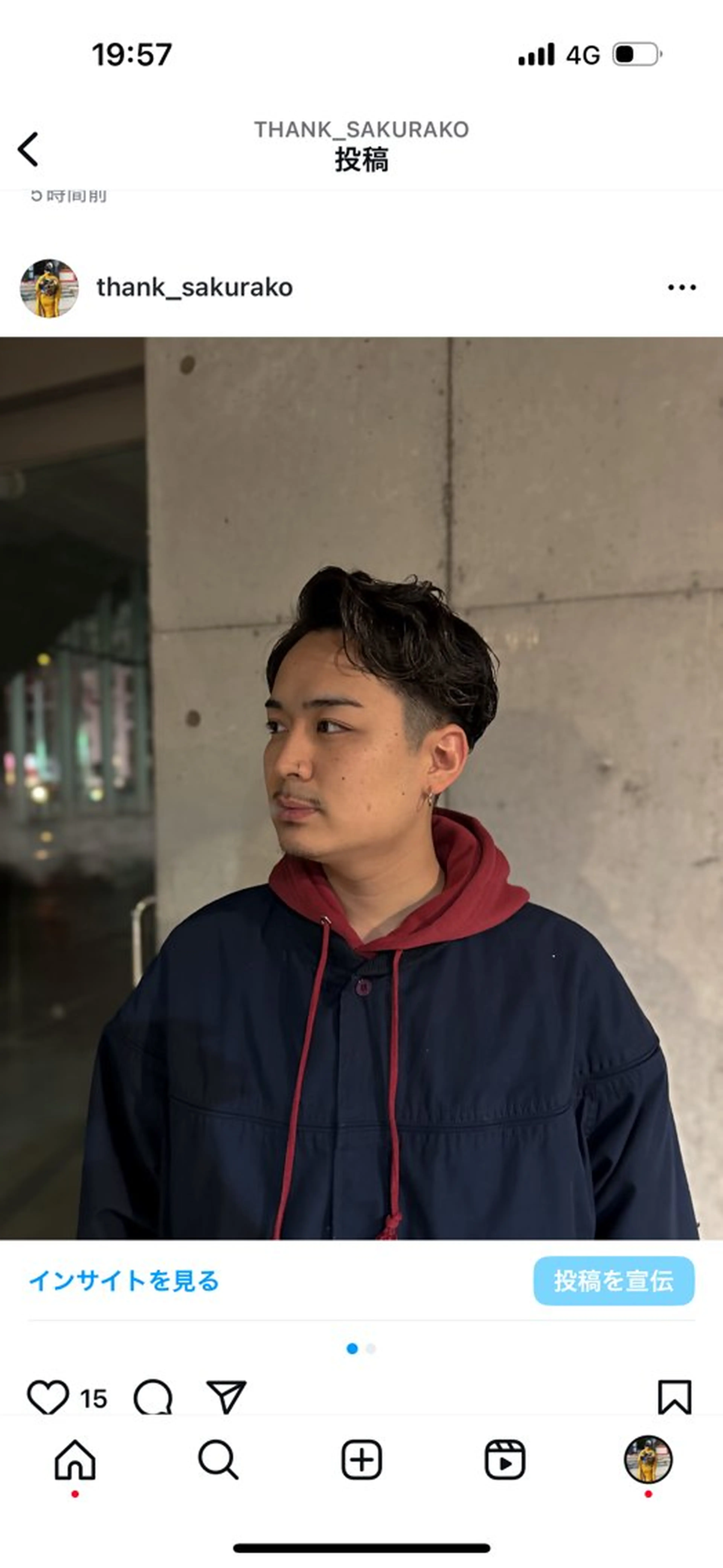 ショート パーマ メンズ 梅津 桜子のヘアスタイル