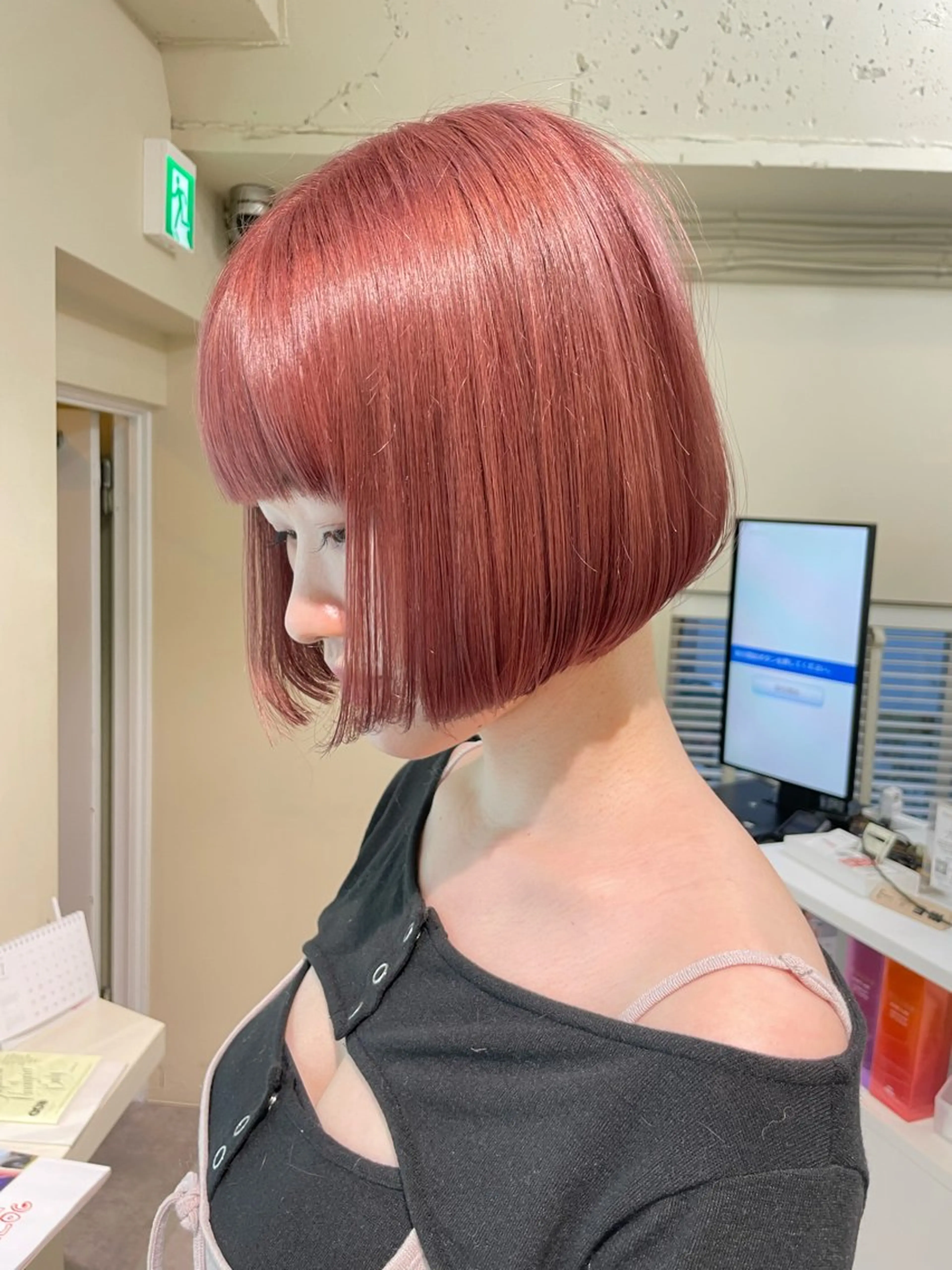 ミディアム ボブ カット ヘアカラー 🐶メンズカット SYUMA🐶のヘアスタイル