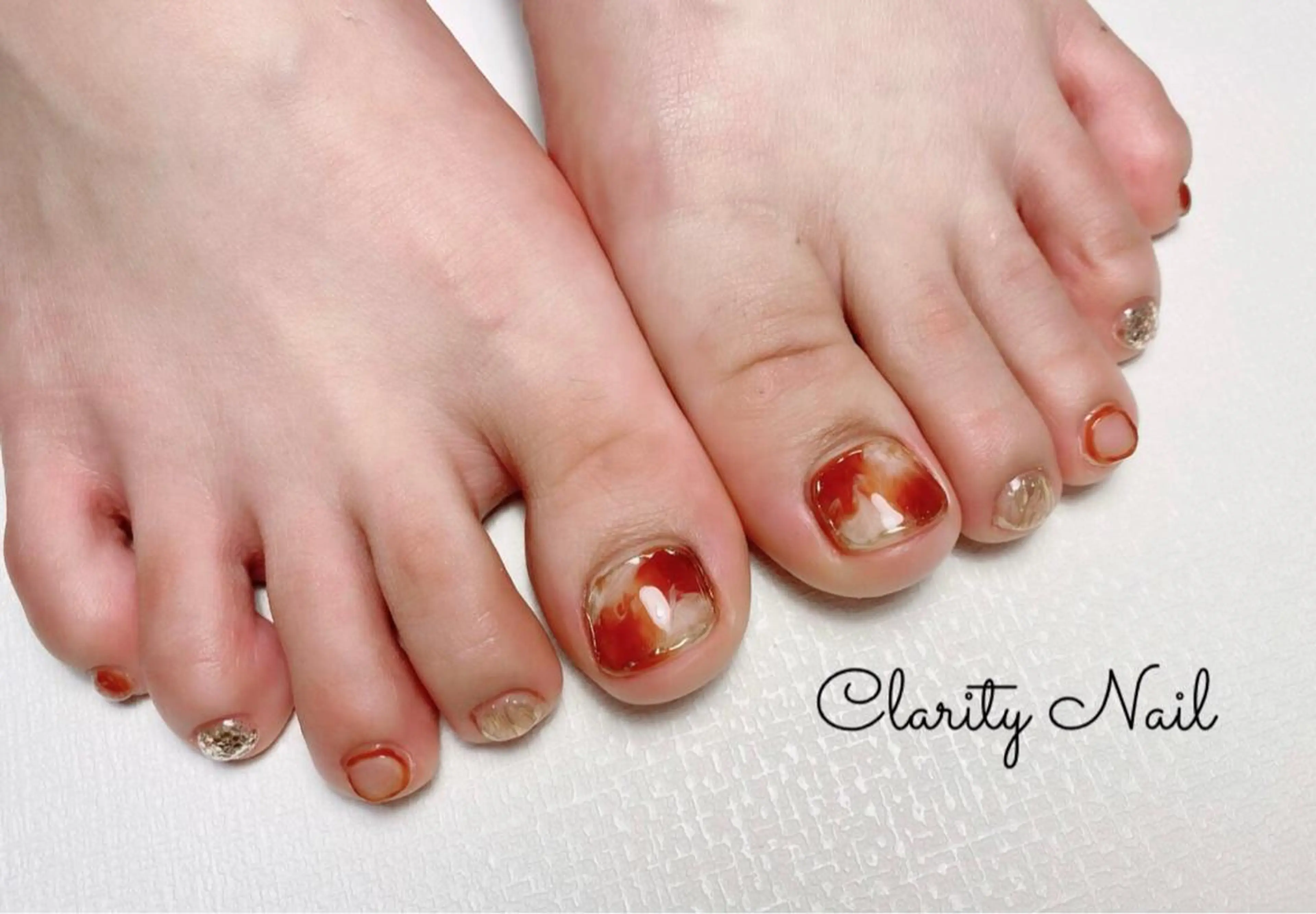 ネイル アートネイル フットネイル フットネイル Clarity Nailのネイルデザイン