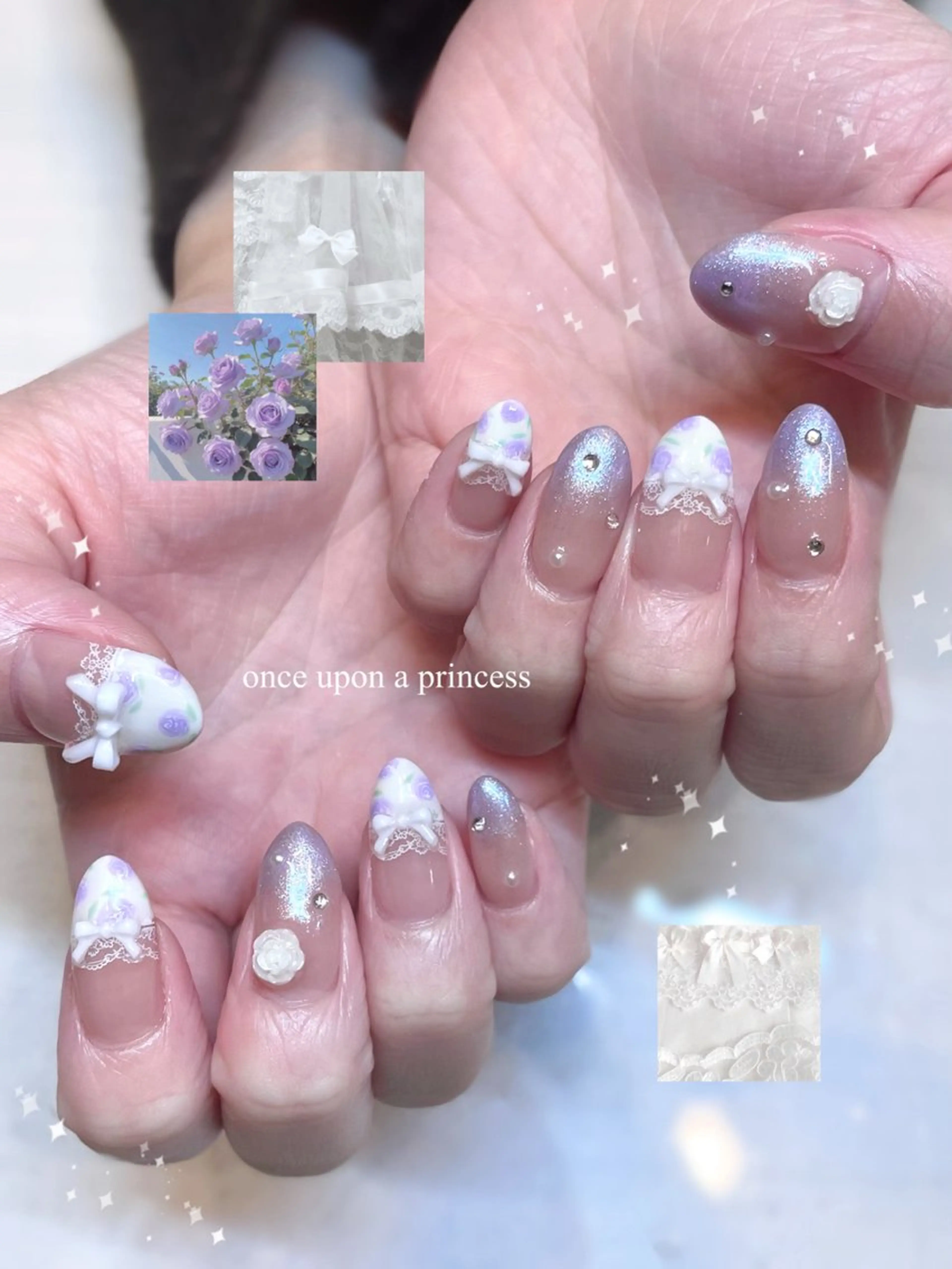 ネイル ハンドネイル Once upon a princessシェアサロンL'OM OSAKA所属・Once upon a princessのネイルデザイン