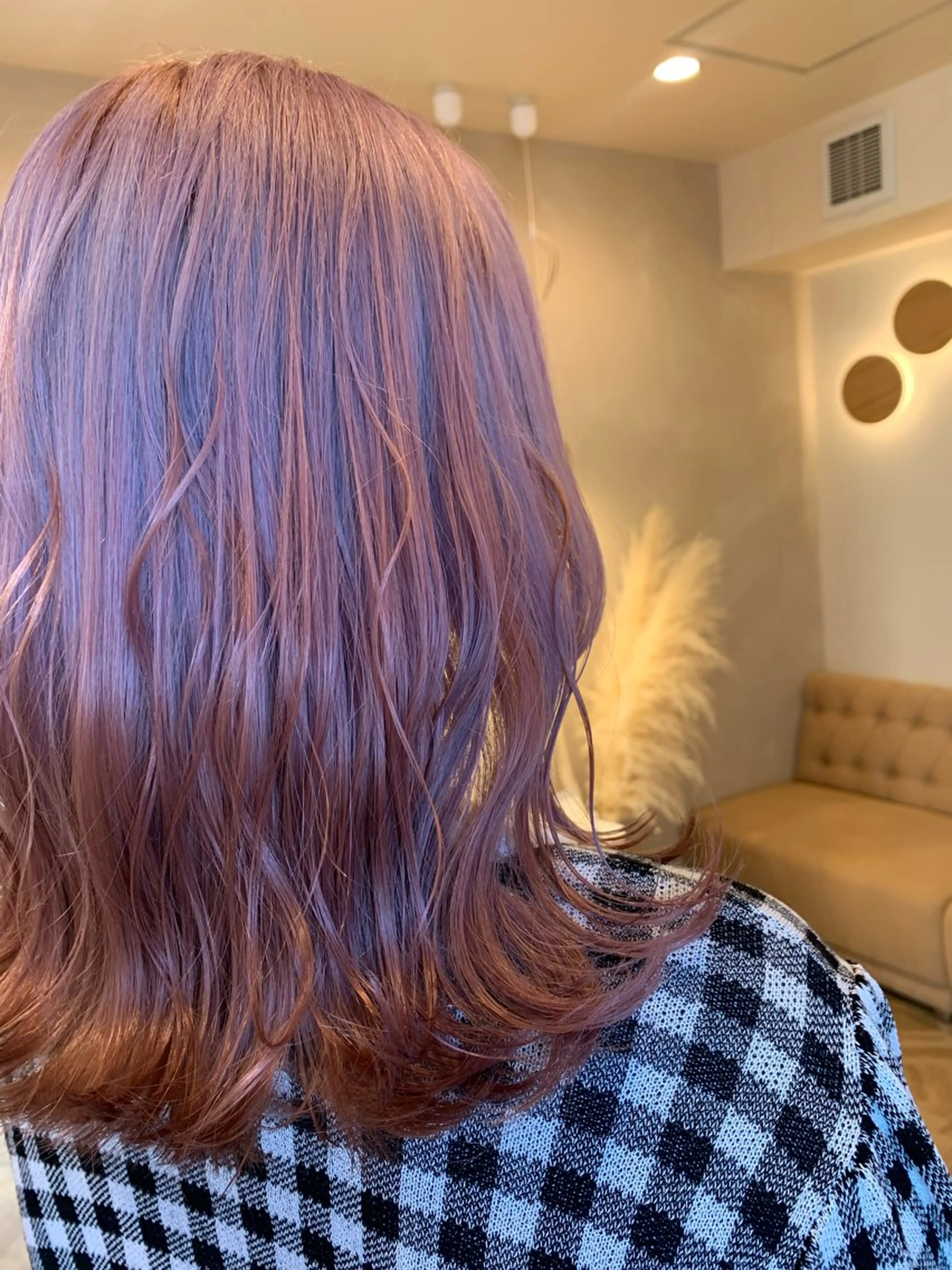 ミディアム カラー ヘアカラー トリートメント 矢場町/ダブルカラー /レイヤー/アリサのヘアスタイル