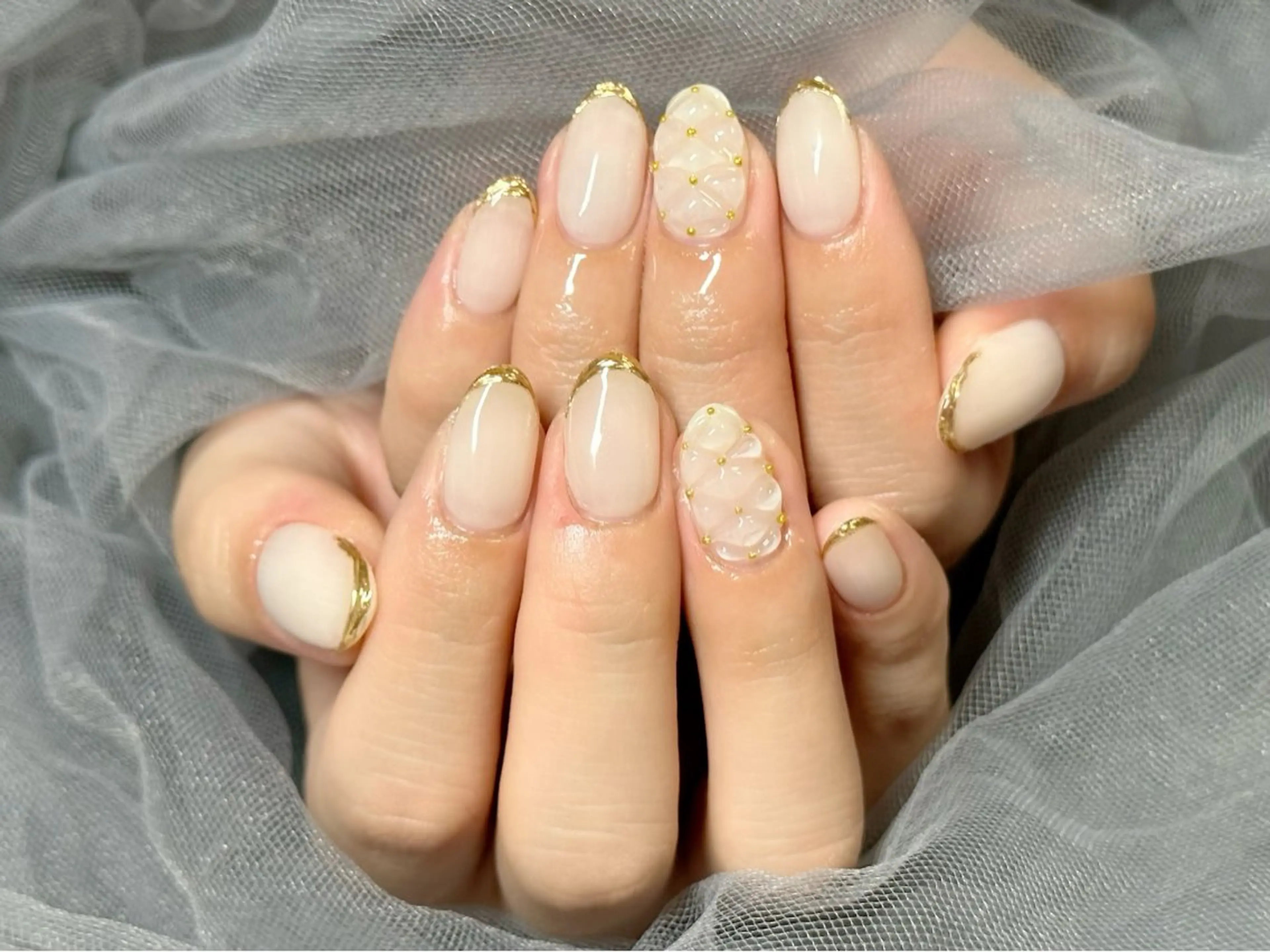 ネイル フレンチネイル ミラーネイル ハンドネイル Nail Salon KURELLYのネイルデザイン