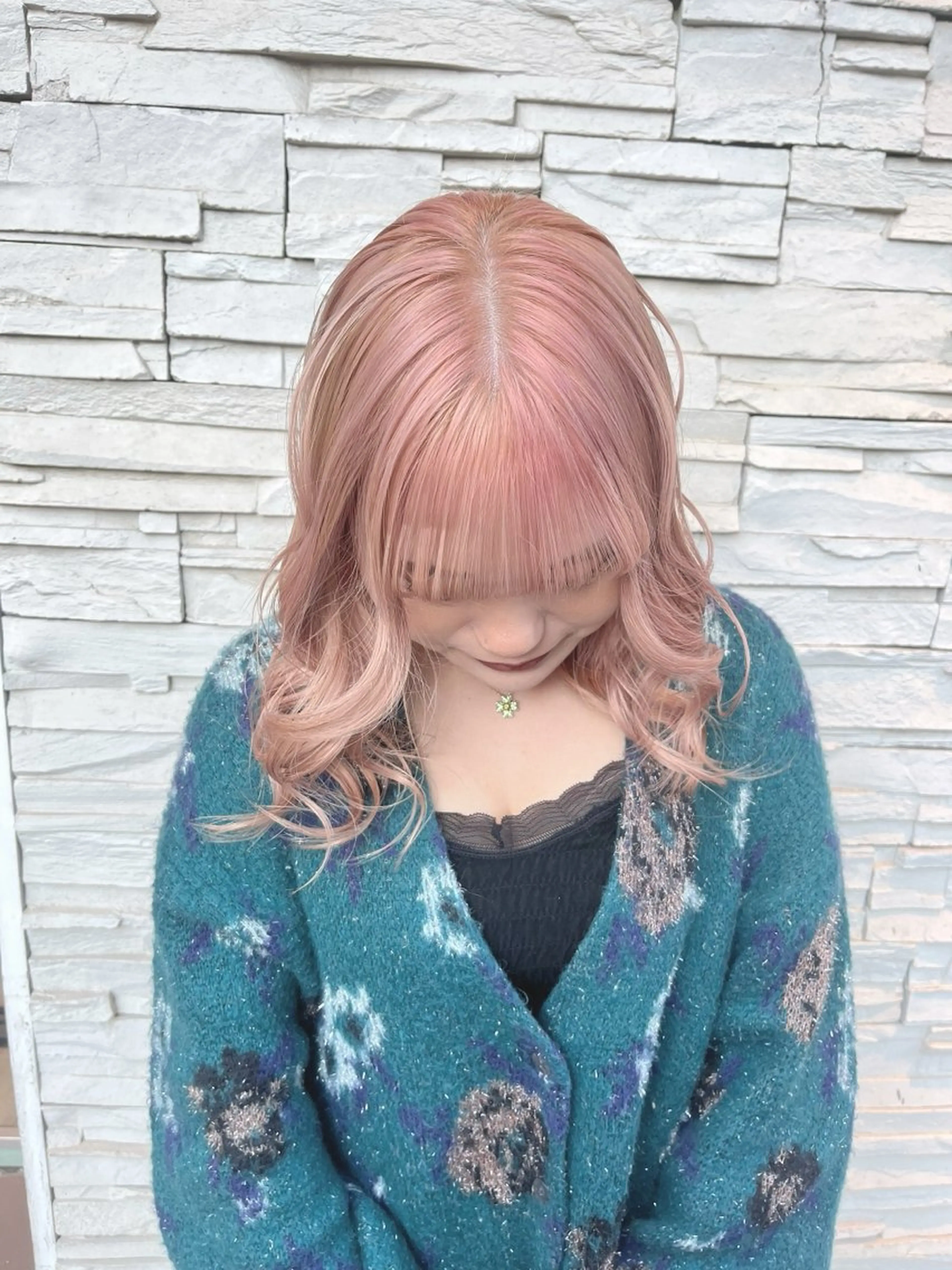 セミロング ヘアカラー トリートメント あらいしほ /ダブルカラーのヘアスタイル