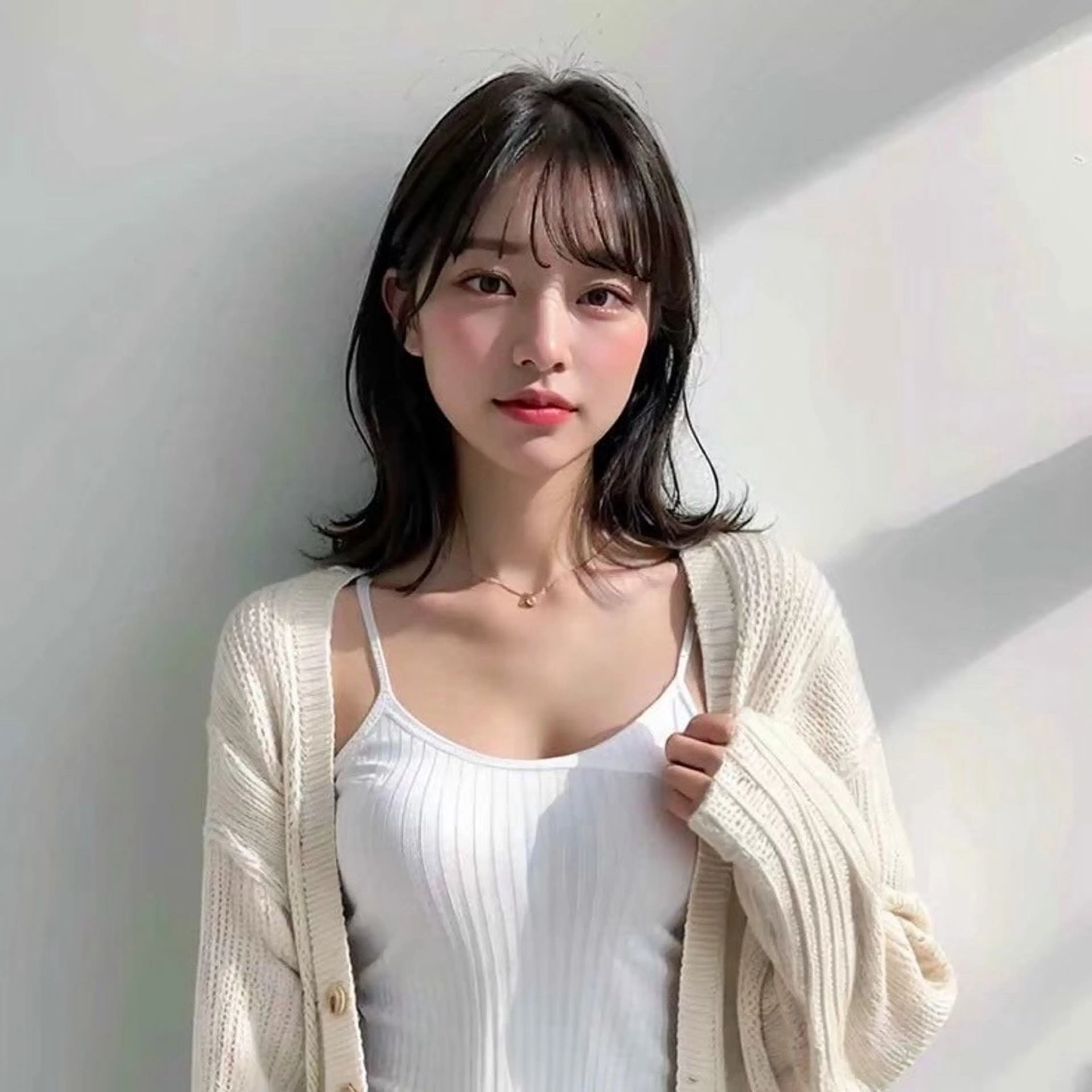 セミロング 下まつげパーマモデル Mayuのヘアスタイル