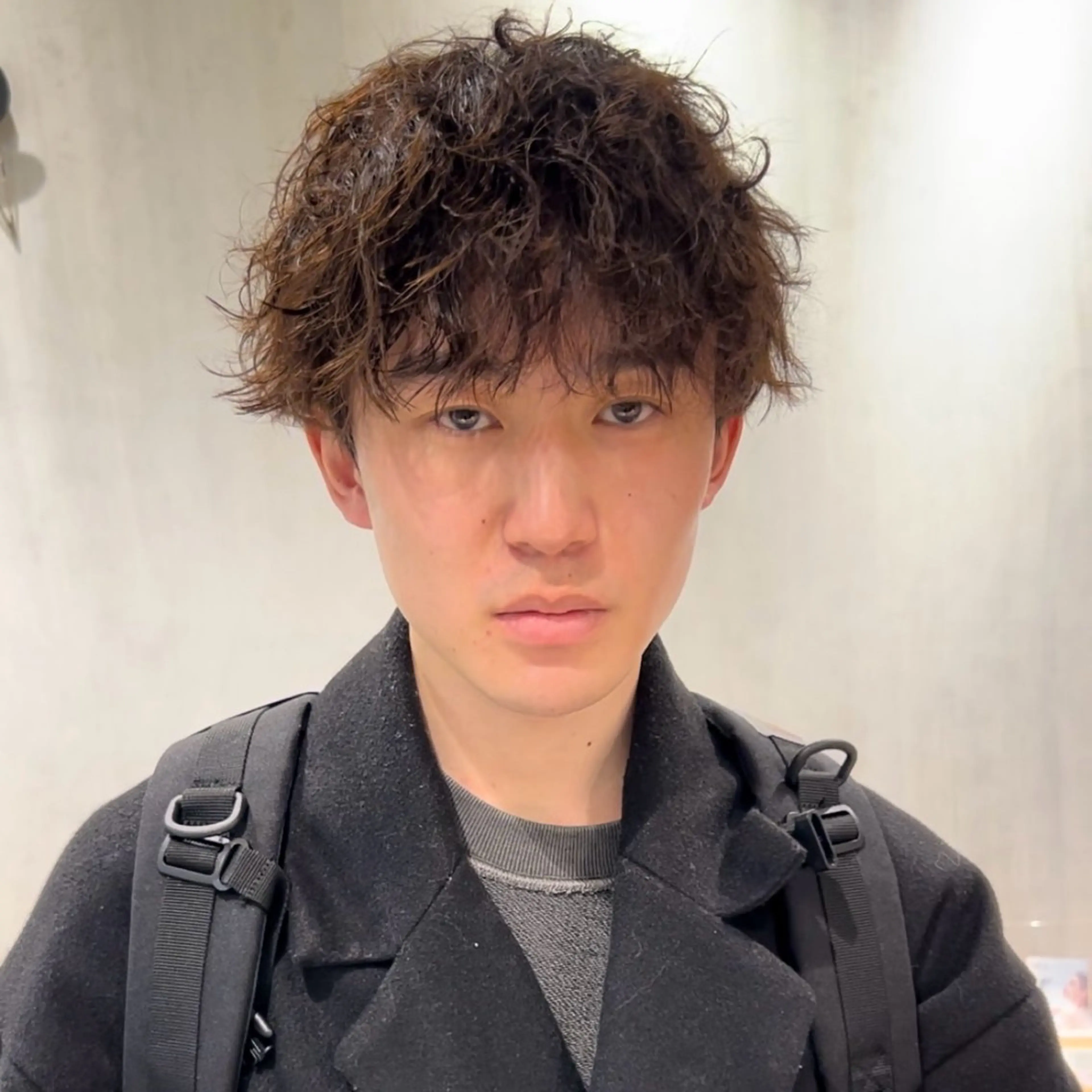 パーマ メンズ カット パーマ メンズパーマ/フェ ザーパーマ/古川晴輝のヘアスタイル