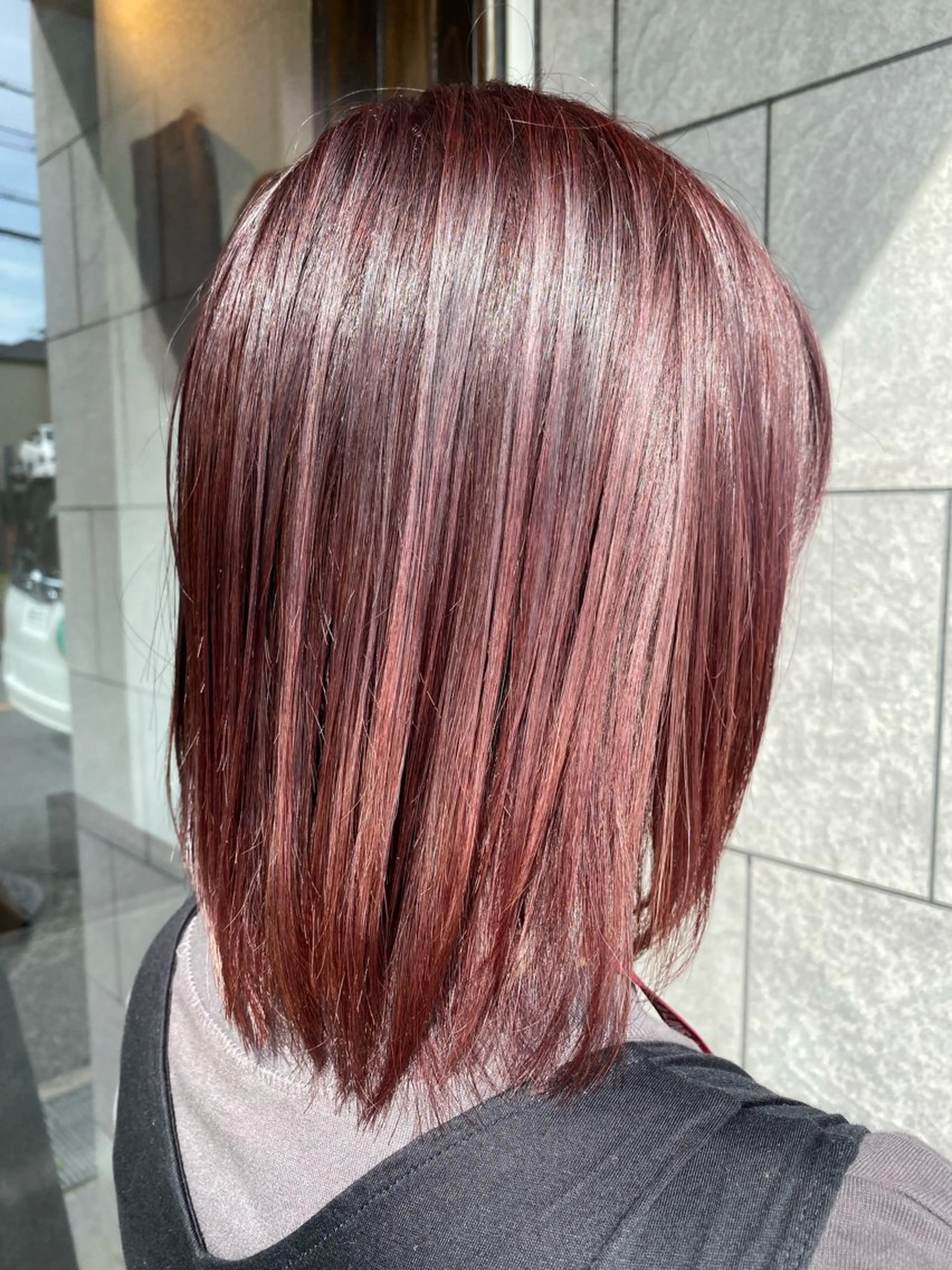 ミディアム カラー ピンクカラー 【髪質改善】 むかいみきのヘアスタイル