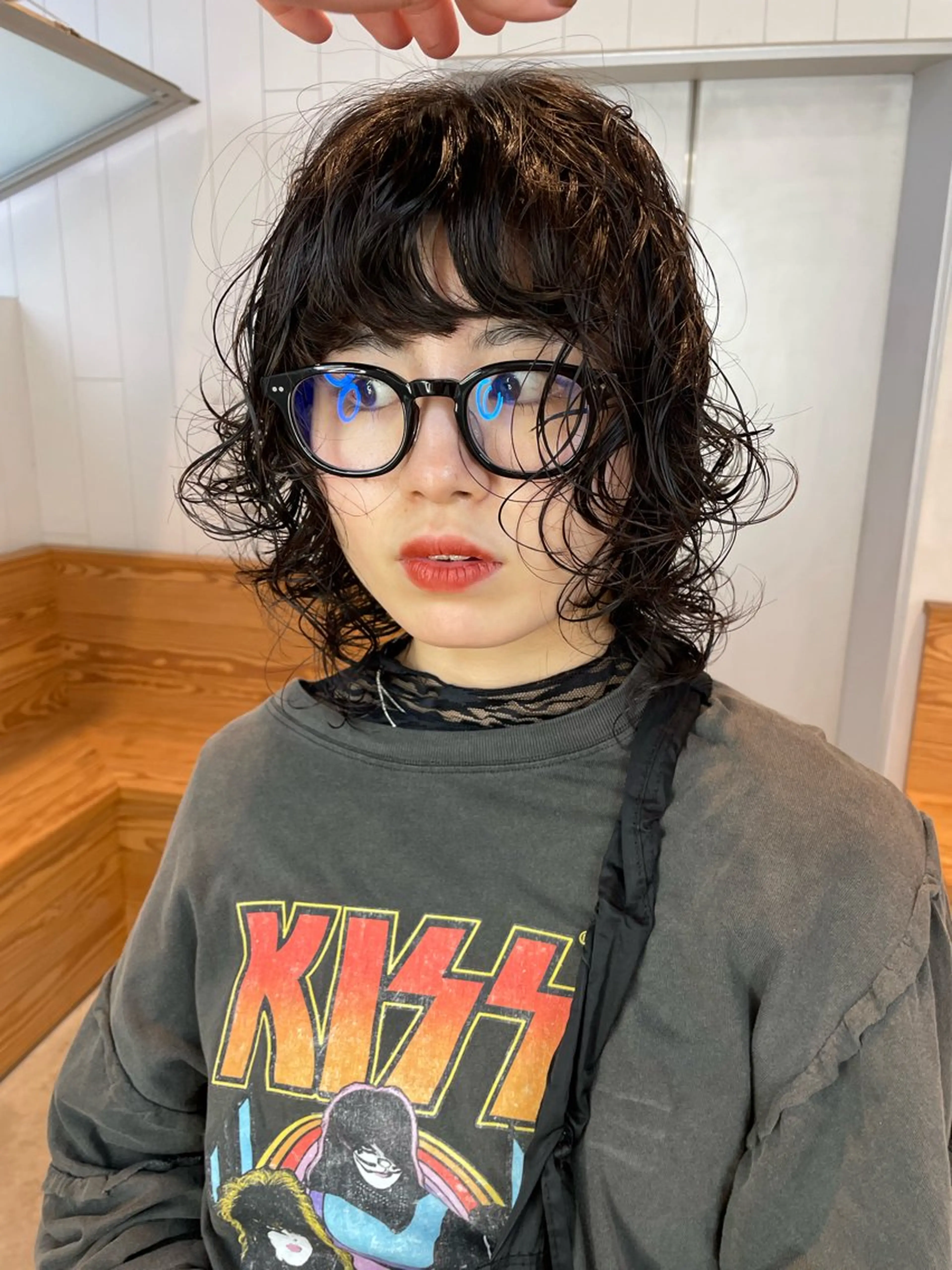 ミディアム パーマ ミディアムレイヤー ミディアムパーマ レイヤーカット パーマ/パーマ落とし 【Kouta】のヘアスタイル