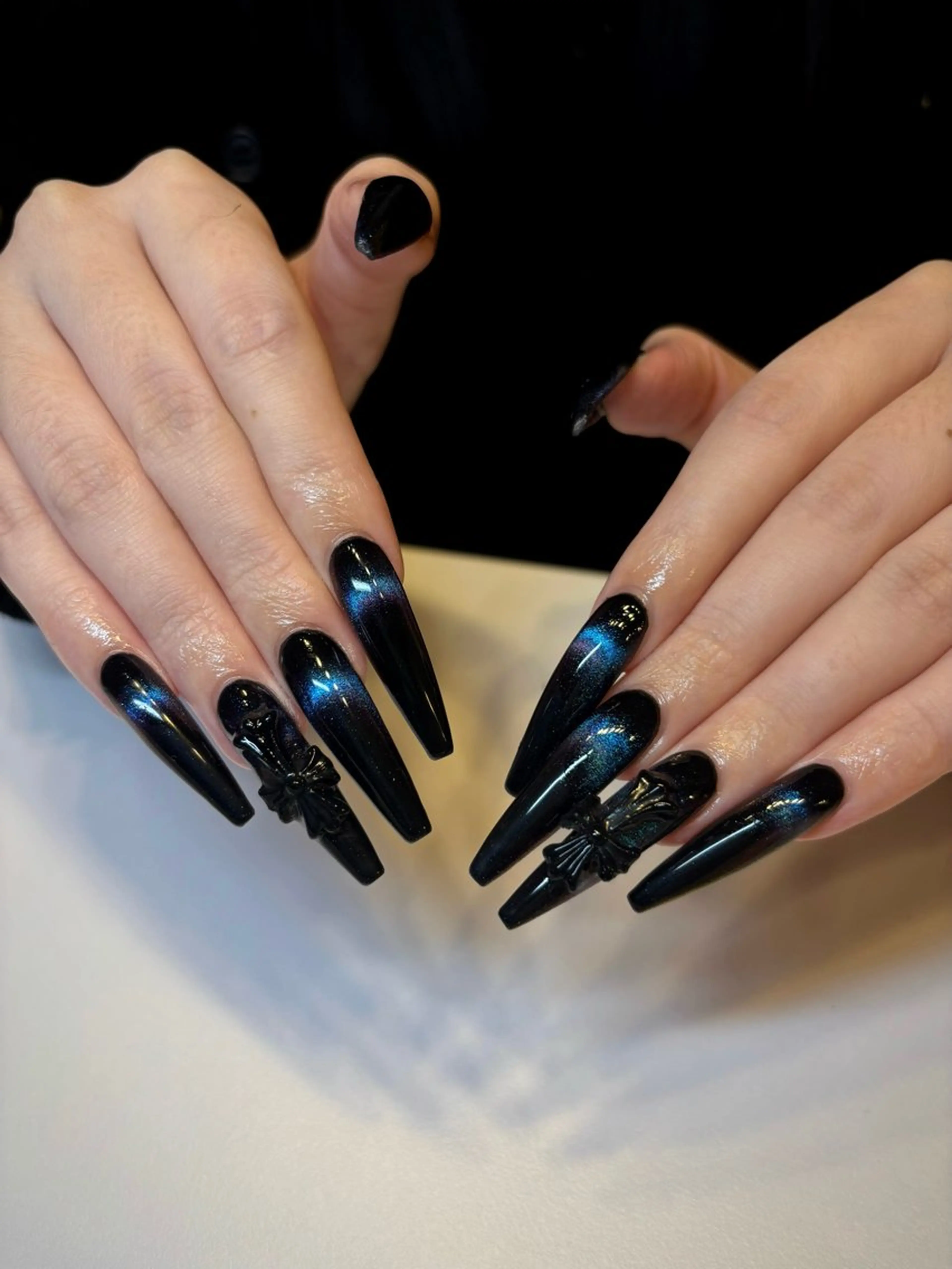 ネイル ハンドネイル ️🩵Merci Miyu 南堀江️のネイルデザイン