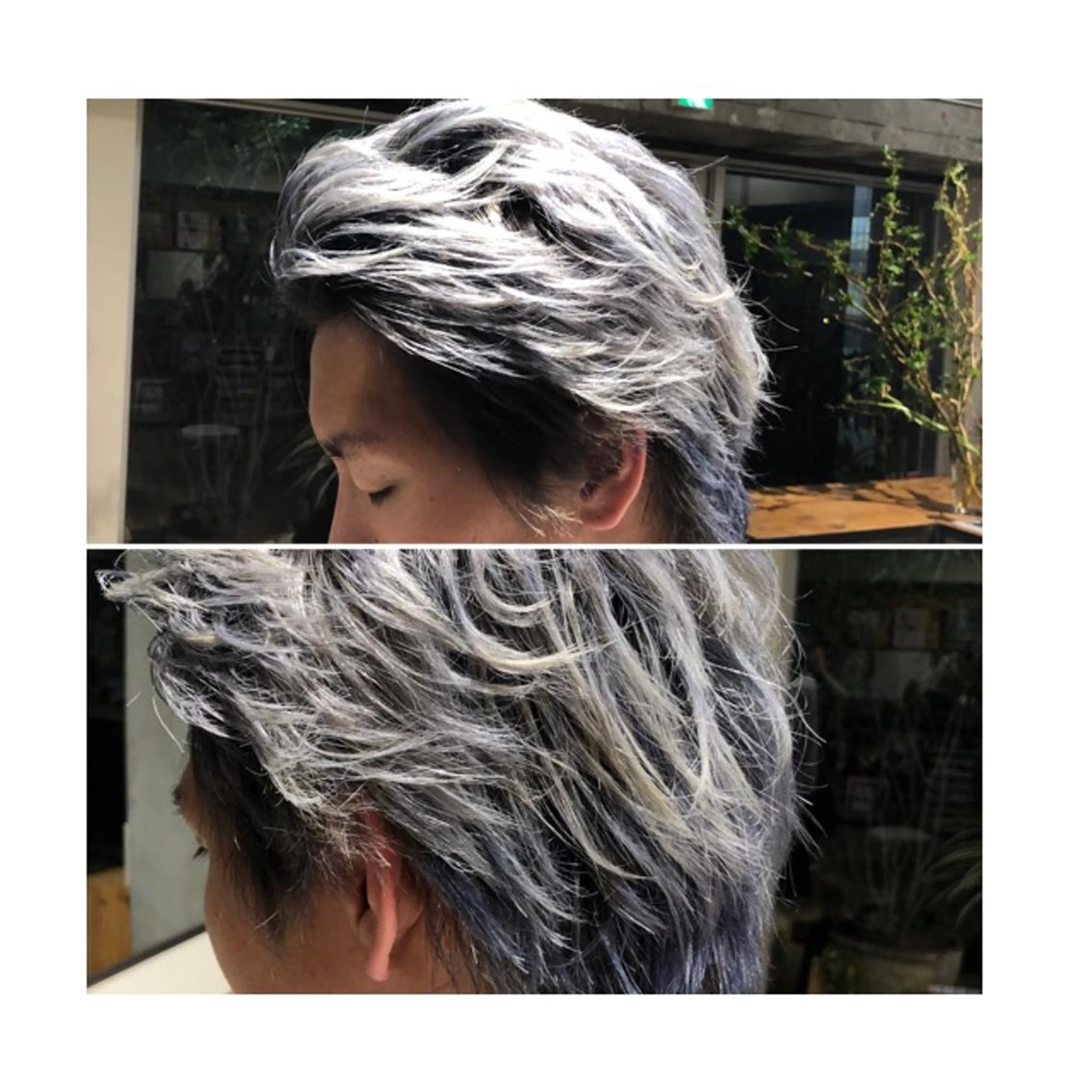カラー メンズ アッシュ シルバー シルバーアッシュ 海外ヘア🇺🇸✨ 恵比寿　MIYUKIのヘアスタイル