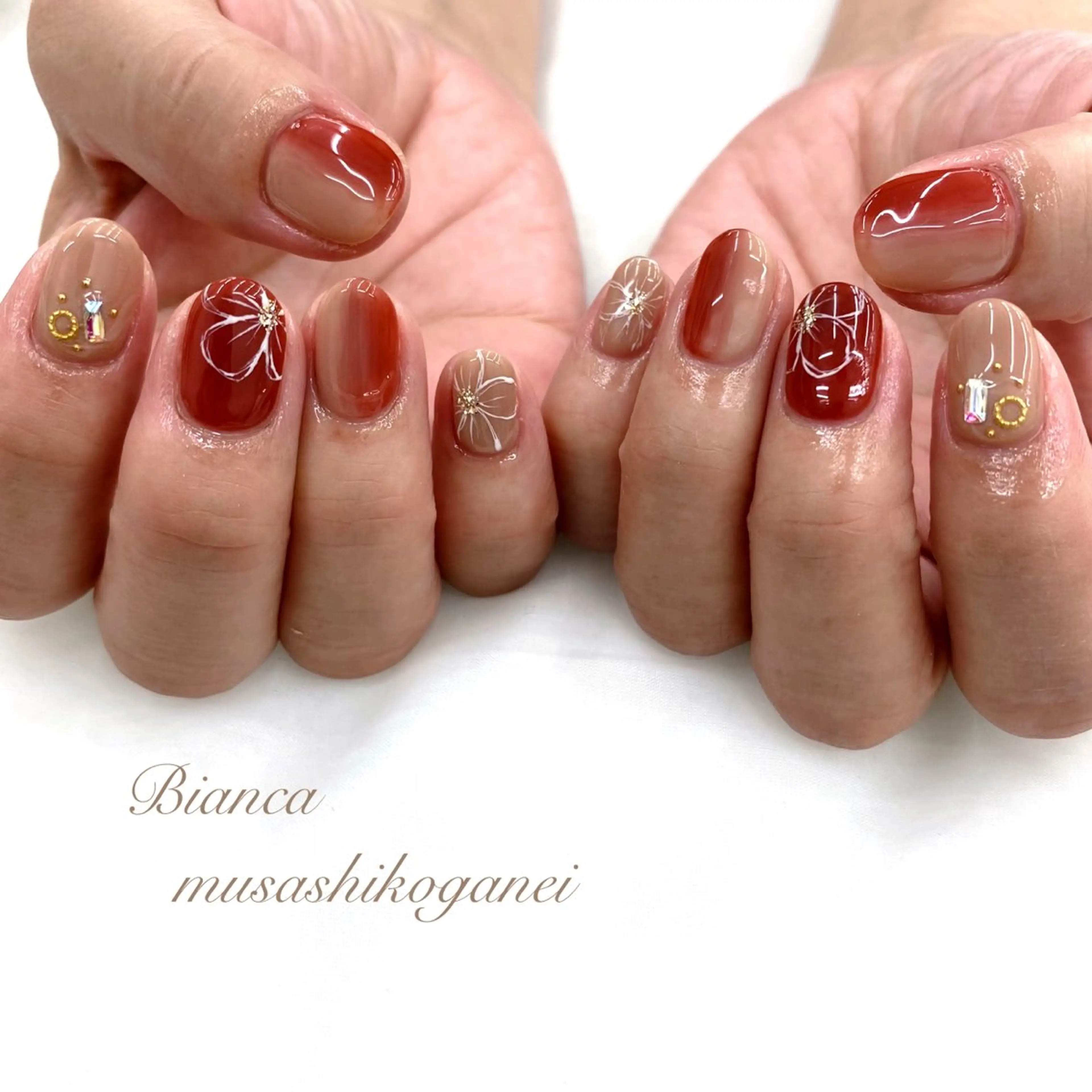 ネイル ハンドネイル Bianca 武蔵小金井　しぎはらのネイルデザイン