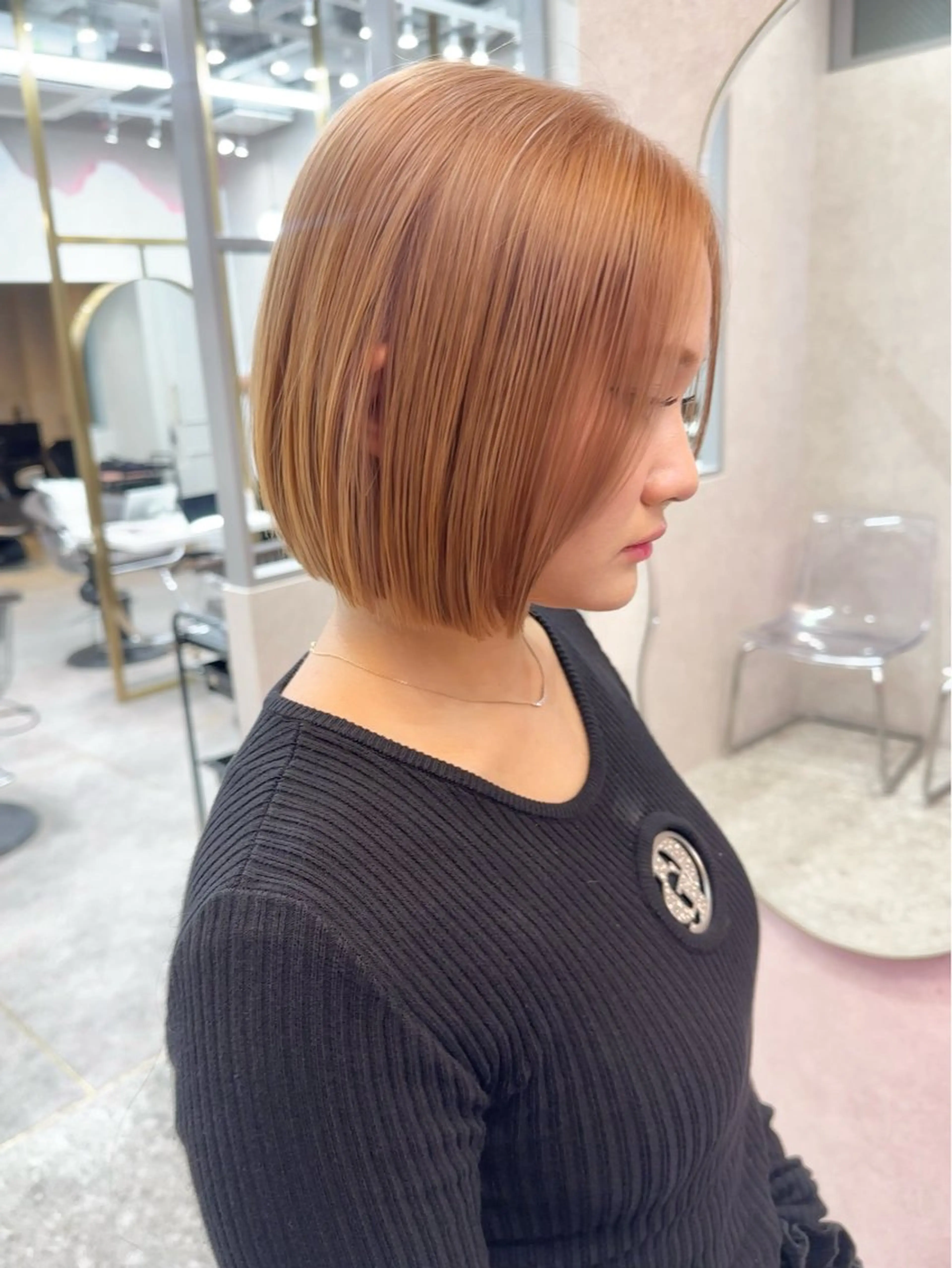 ミディアム カラー ヘアアレンジ ヘアカラー トリートメント 天神/ブリーチ/ ブリーチなしカラーのヘアスタイル