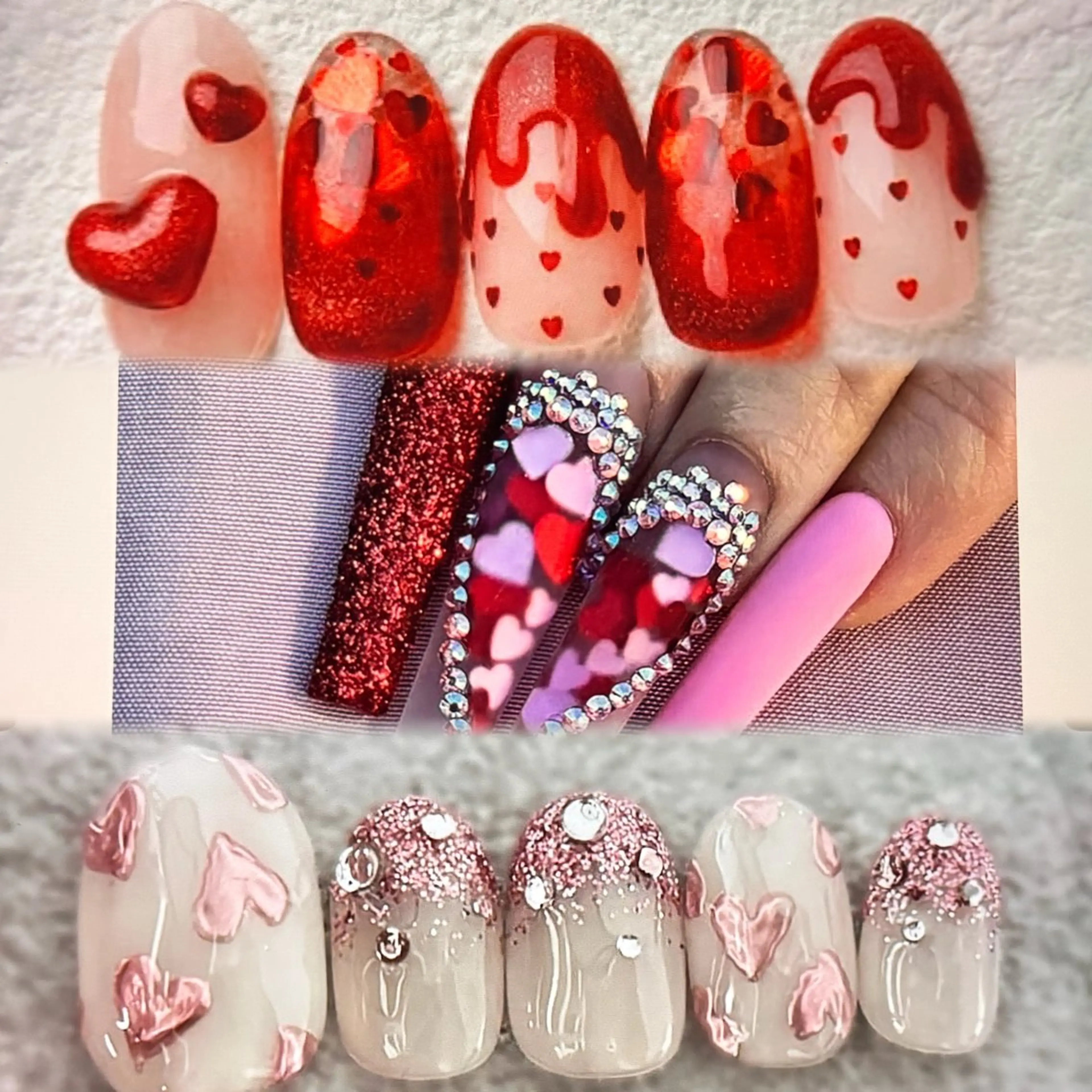 ネイル バレンタイン ハンドネイル ハンドケア U eのマツエク・マツパデザイン