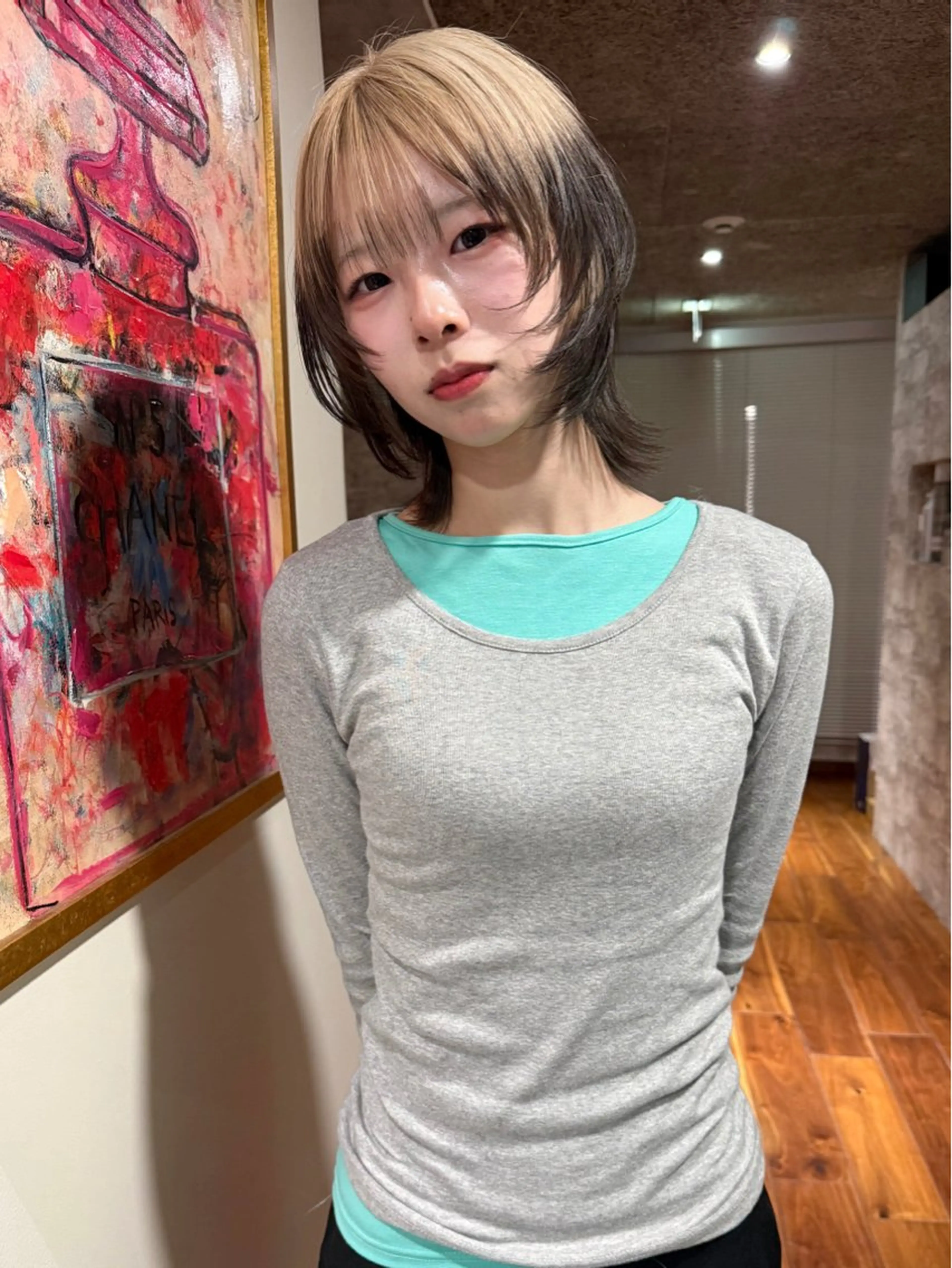 ミディアム カラー 似合わせカット カット ヘアカラー トリートメント mai / linoah˚✧のヘアスタイル